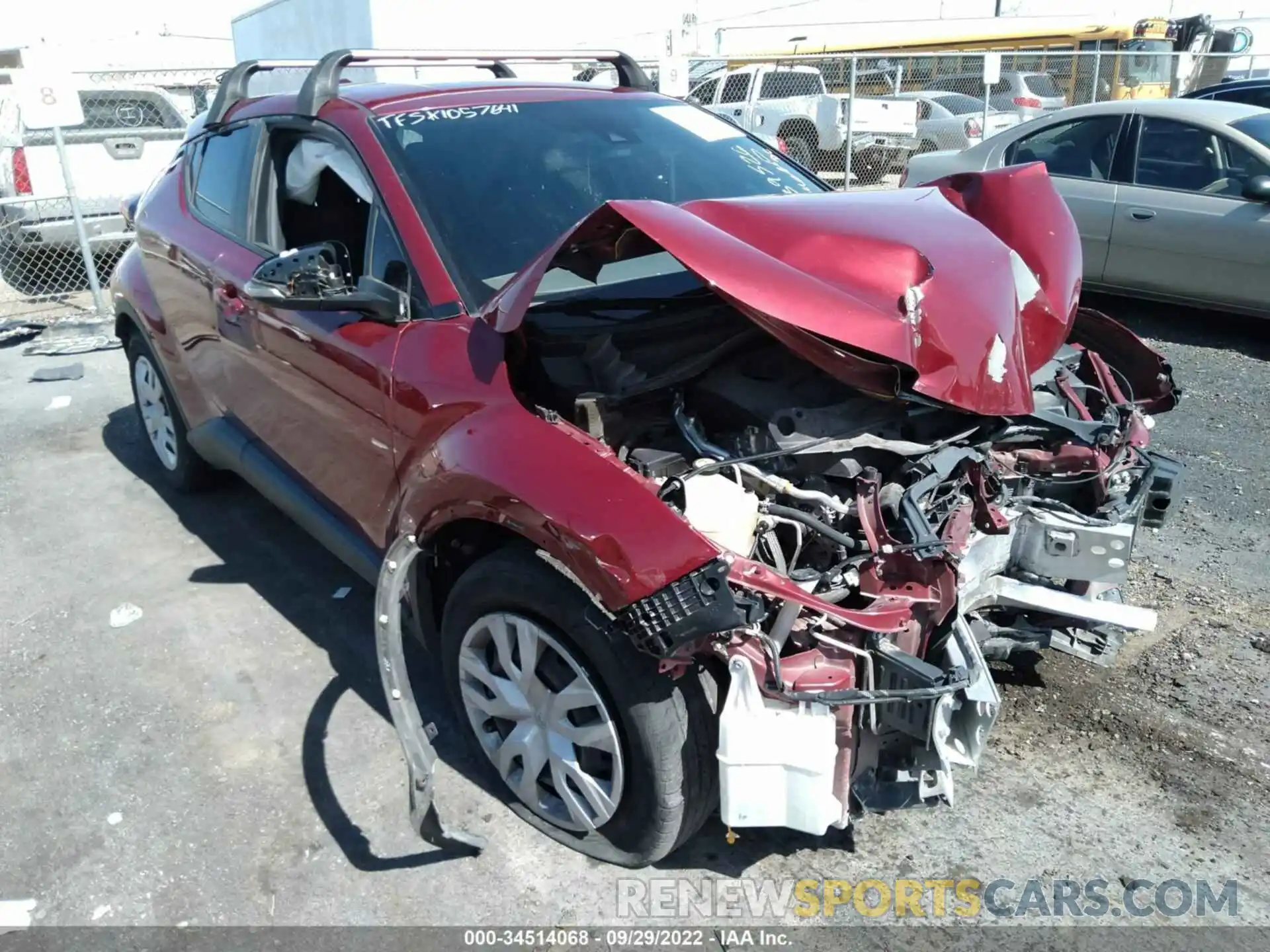 1 Photograph of a damaged car JTNKHMBX8K1057641 TOYOTA C-HR 2019