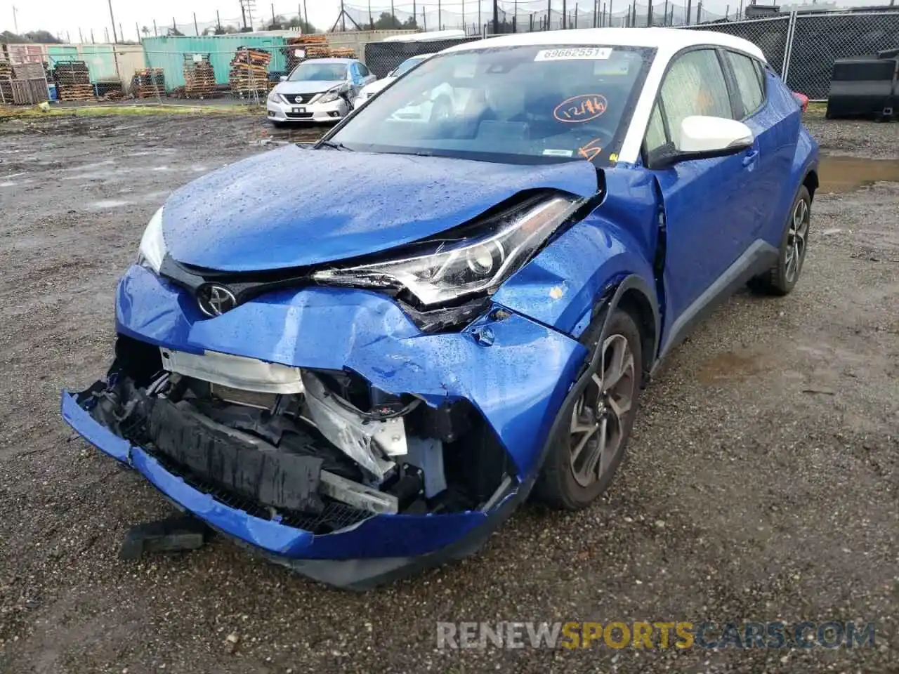 2 Photograph of a damaged car JTNKHMBX9K1024616 TOYOTA C-HR 2019