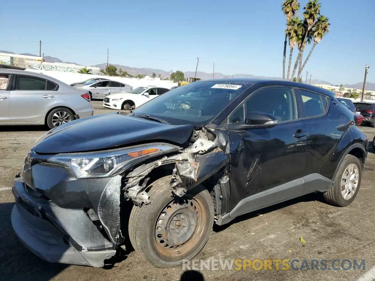 1 Photograph of a damaged car JTNKHMBX9K1037527 TOYOTA C-HR 2019