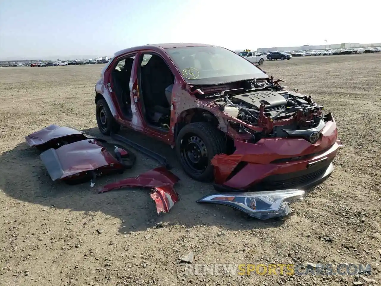 1 Photograph of a damaged car JTNKHMBX9K1039021 TOYOTA C-HR 2019