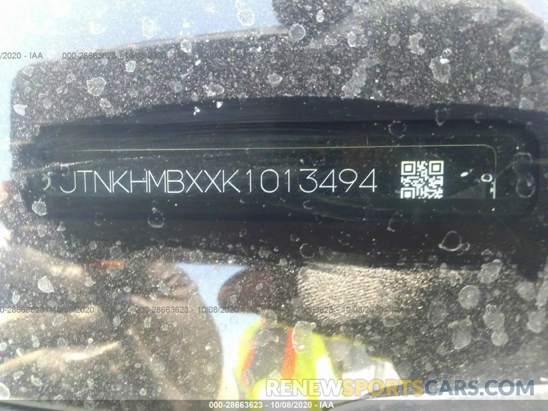 9 Photograph of a damaged car JTNKHMBXXK1013494 TOYOTA C-HR 2019