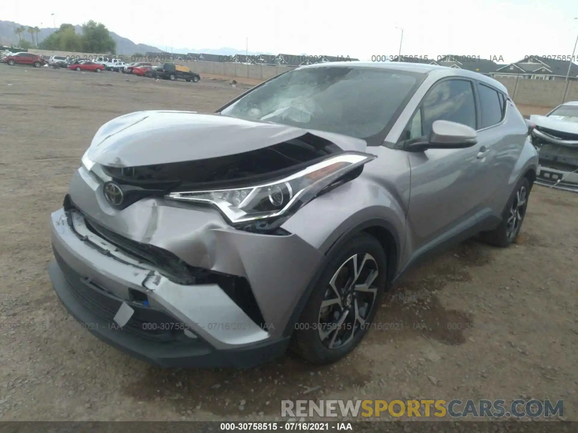 2 Photograph of a damaged car JTNKHMBXXK1016704 TOYOTA C-HR 2019