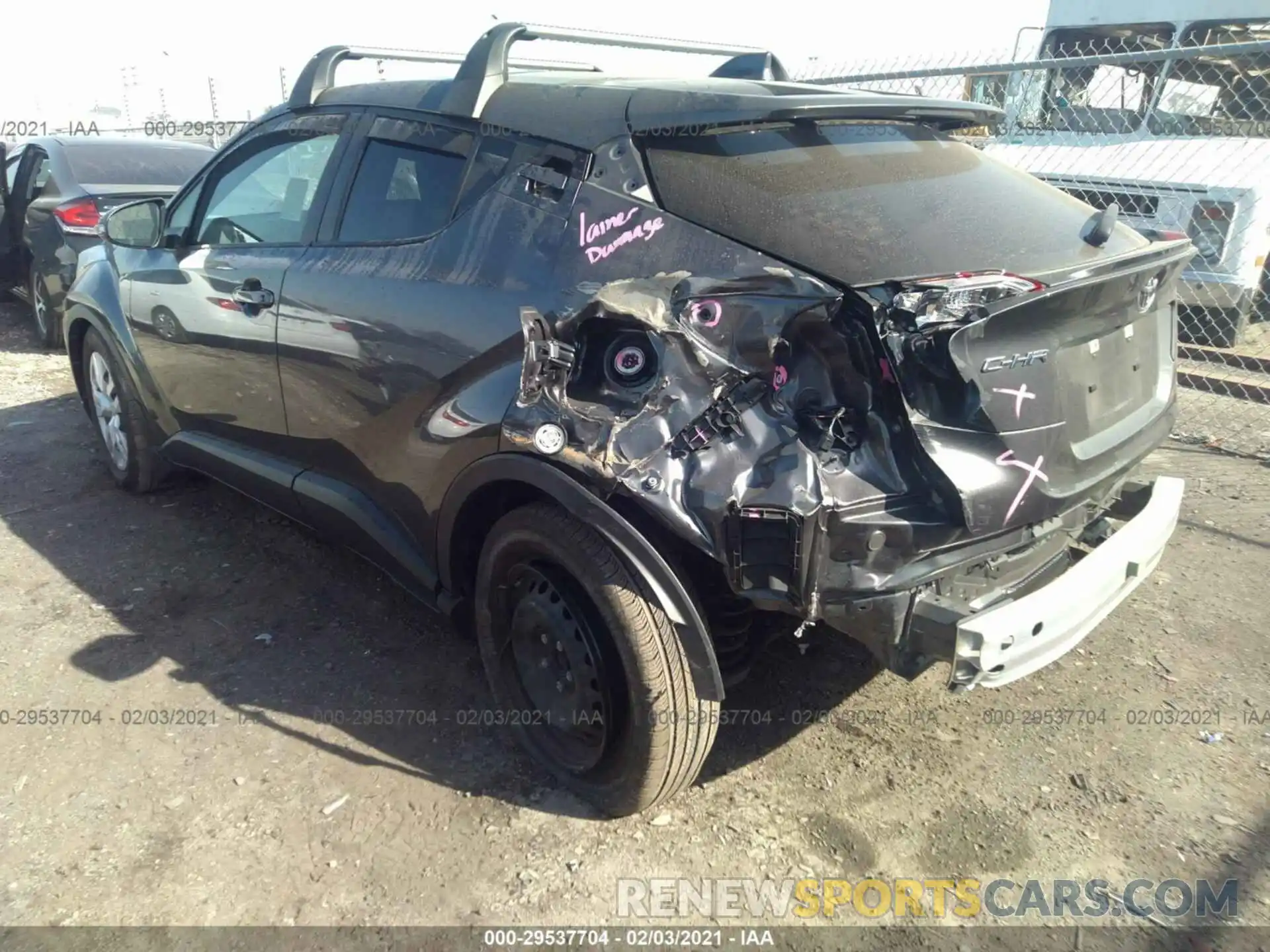 3 Photograph of a damaged car JTNKHMBXXK1043692 TOYOTA C-HR 2019