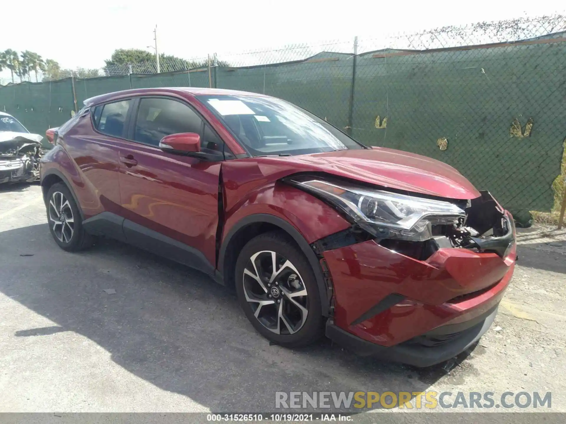 1 Photograph of a damaged car JTNKHMBXXK1054143 TOYOTA C-HR 2019