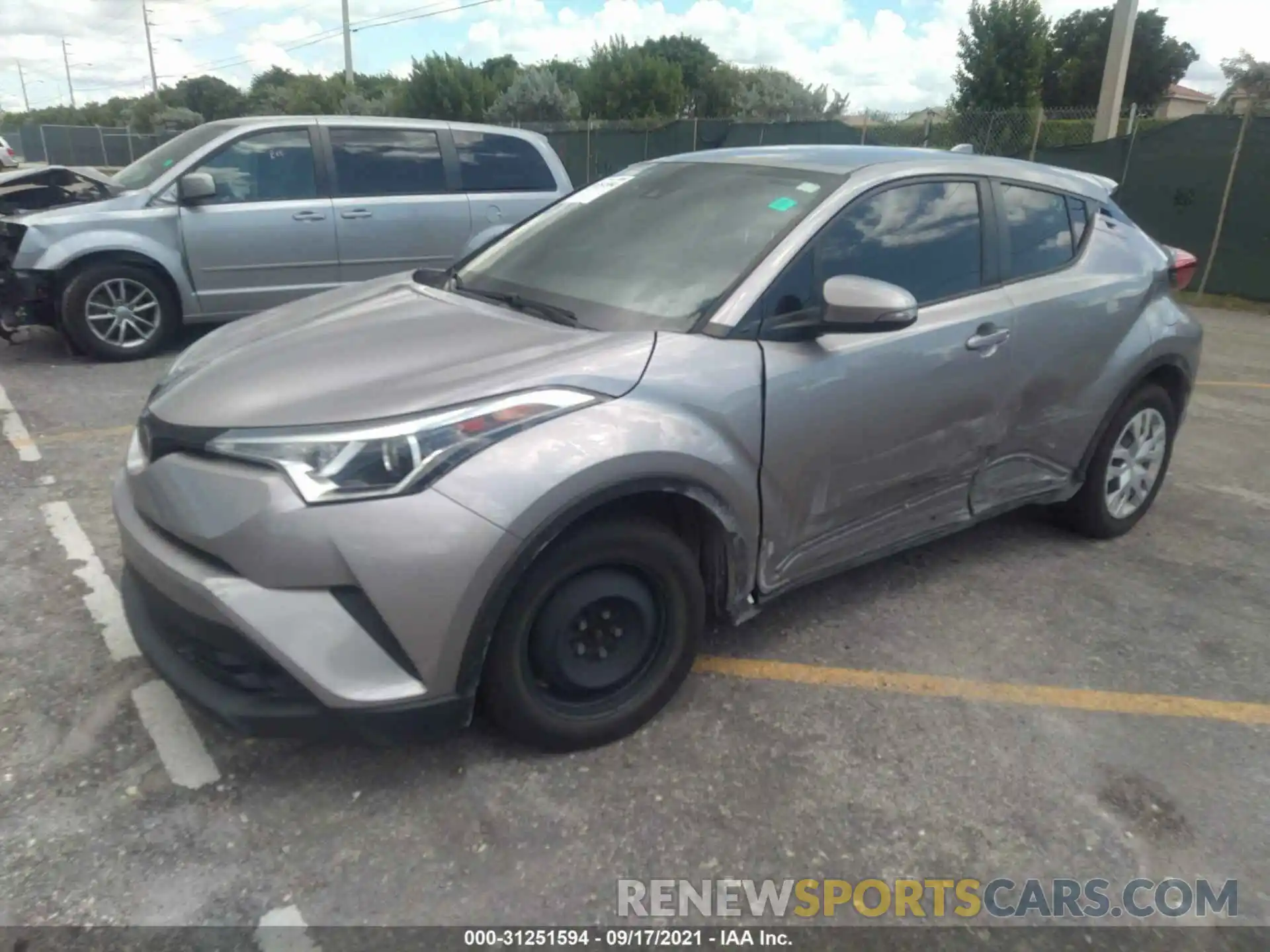 2 Photograph of a damaged car NMTKHMBX4KR083594 TOYOTA C-HR 2019