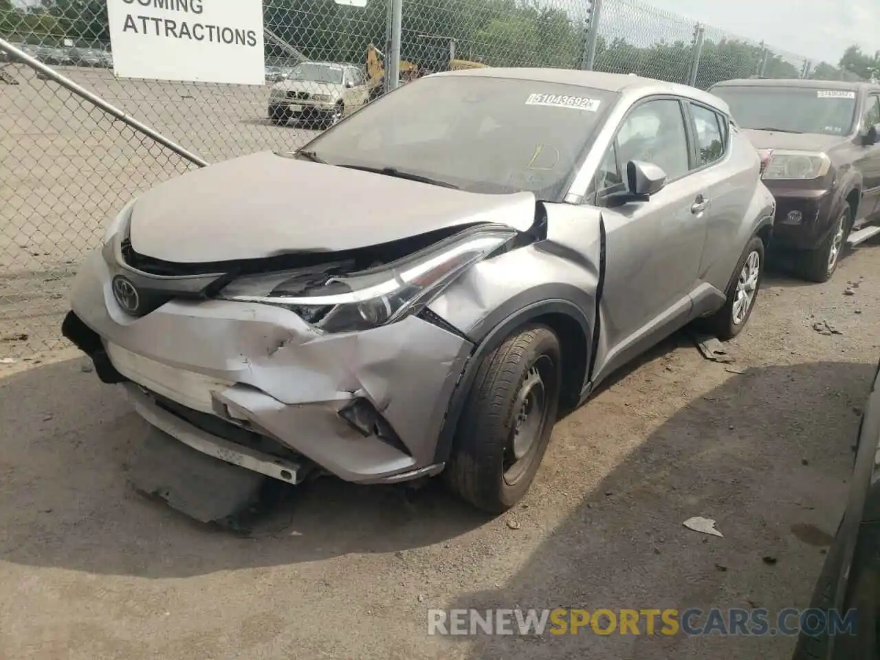 2 Photograph of a damaged car NMTKHMBX6KR090143 TOYOTA C-HR 2019