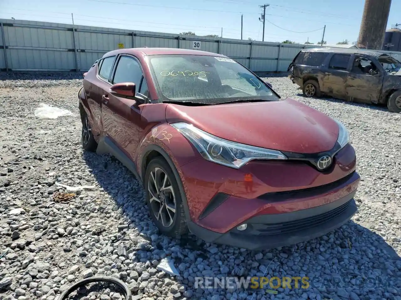 1 Photograph of a damaged car NMTKHMBX7KR069205 TOYOTA C-HR 2019