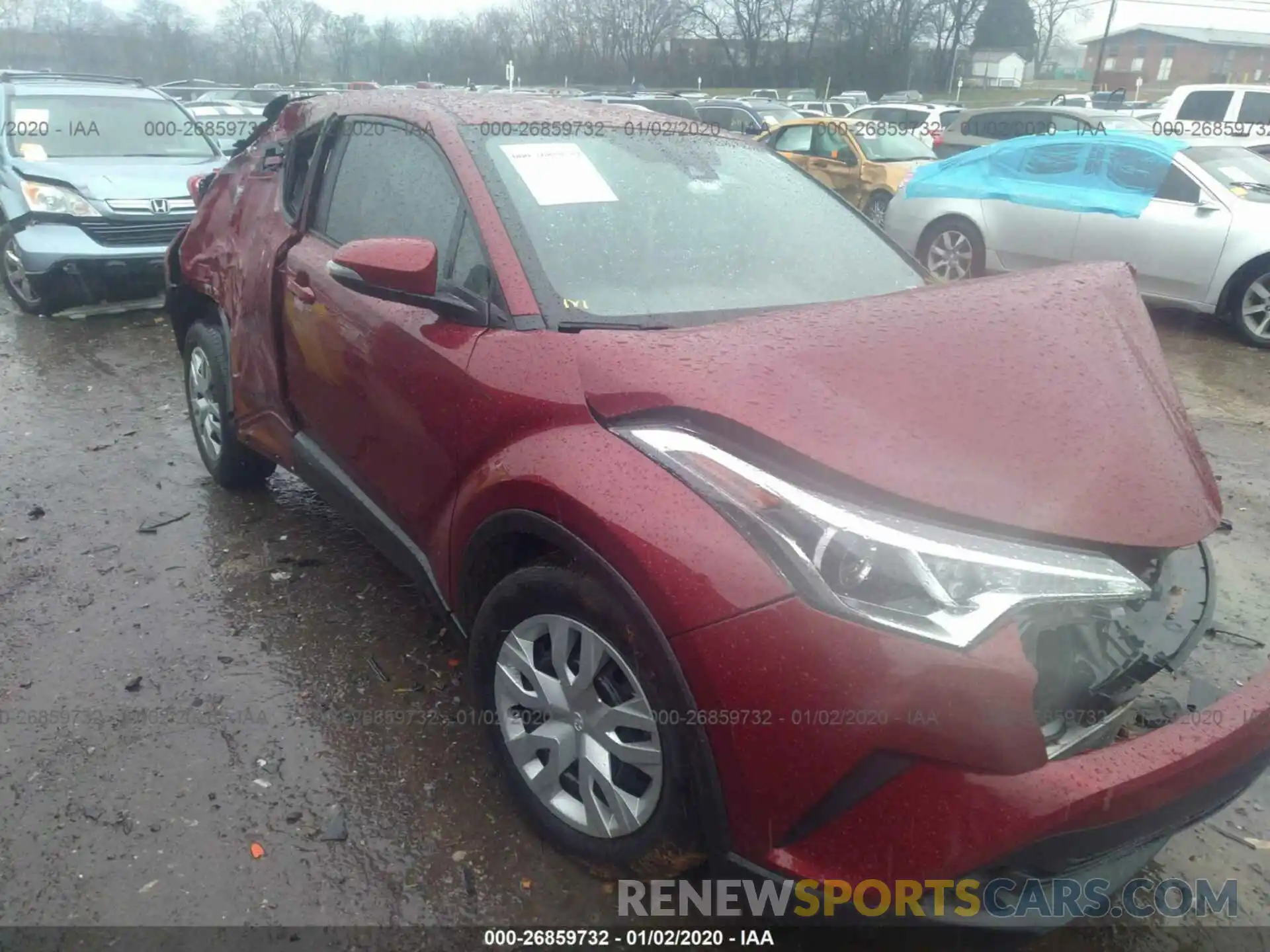 1 Photograph of a damaged car NMTKHMBX7KR078955 TOYOTA C-HR 2019