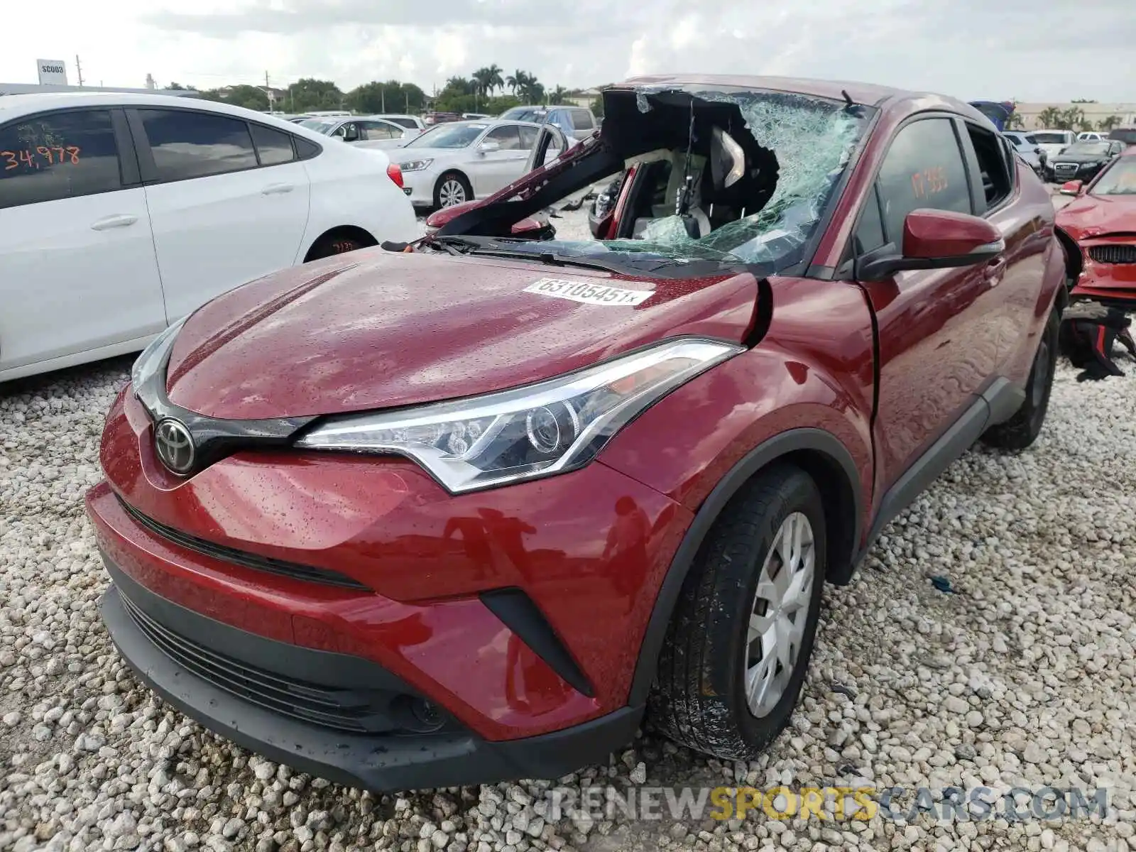 2 Photograph of a damaged car NMTKHMBX7KR093312 TOYOTA C-HR 2019