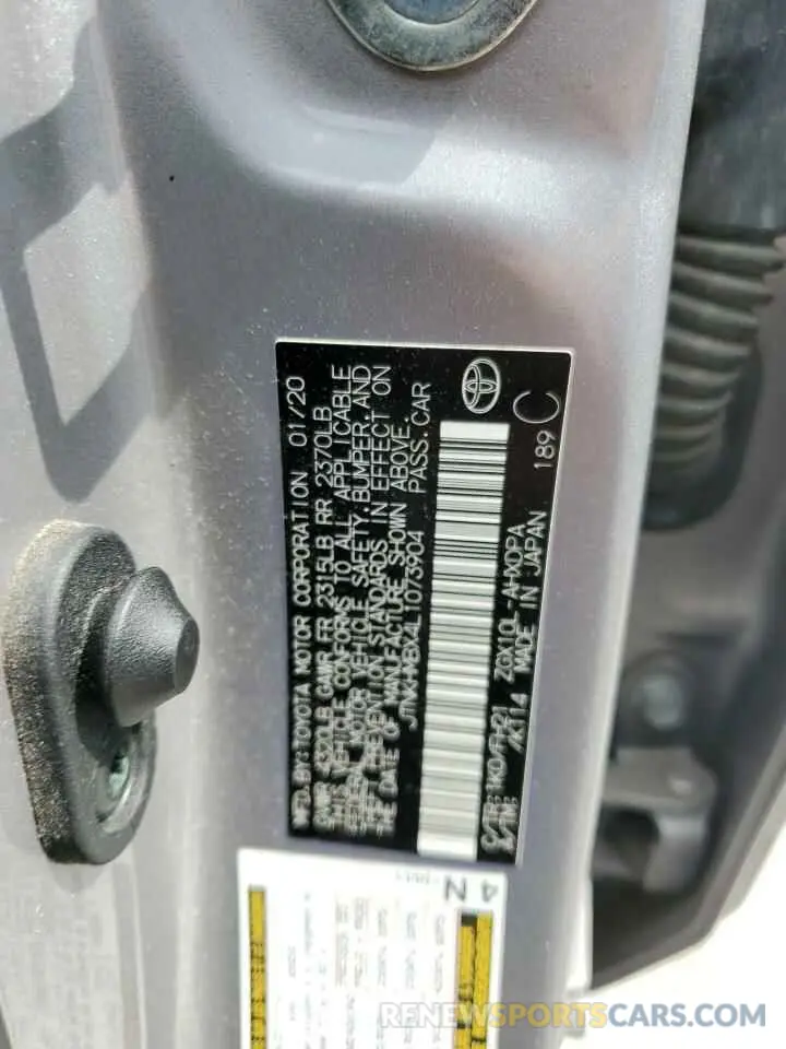12 Photograph of a damaged car JTNKHMBX4L1073904 TOYOTA C-HR 2020