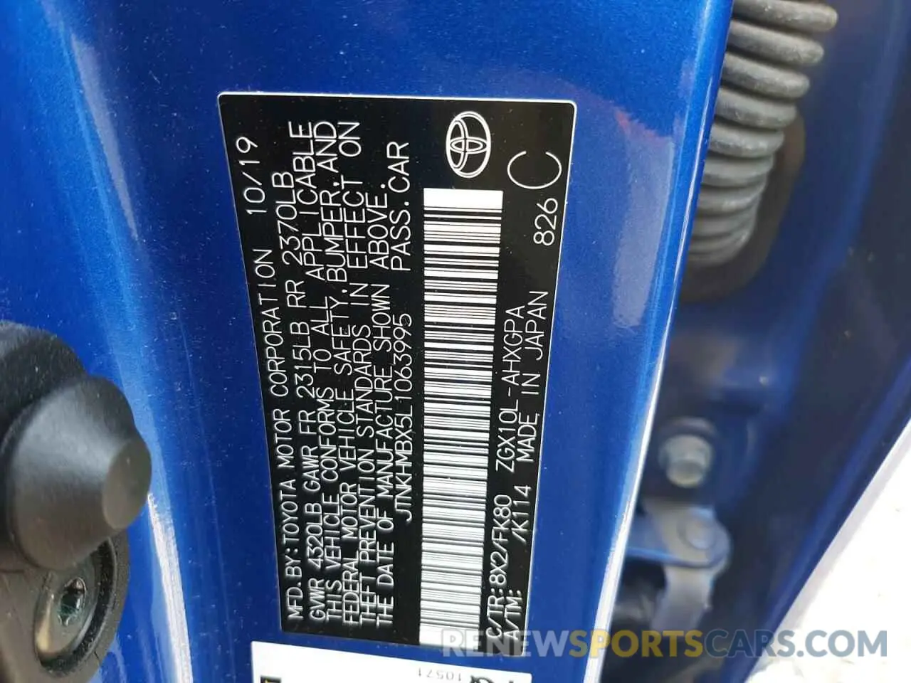 13 Photograph of a damaged car JTNKHMBX5L1063995 TOYOTA C-HR 2020