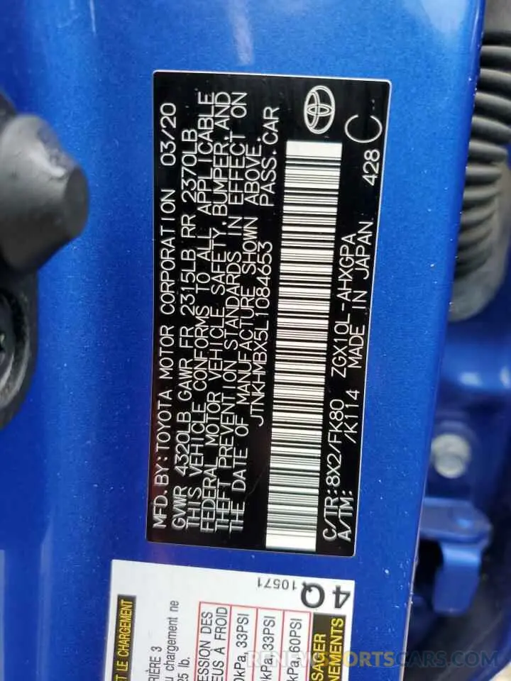 14 Photograph of a damaged car JTNKHMBX5L1084653 TOYOTA C-HR 2020