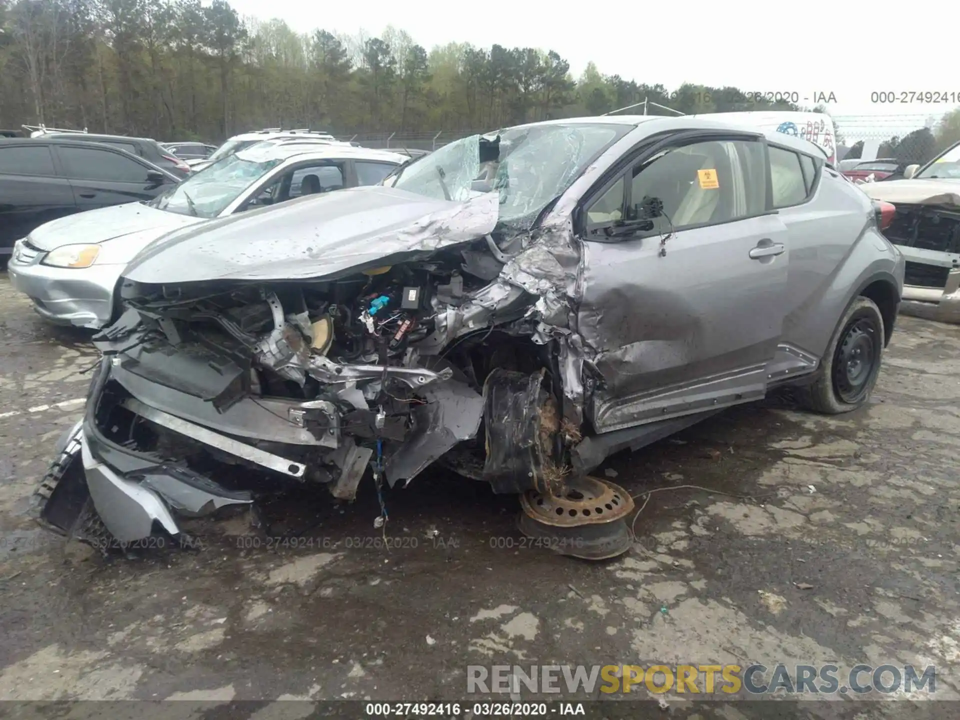 2 Photograph of a damaged car JTNKHMBX7L1069815 TOYOTA C-HR 2020