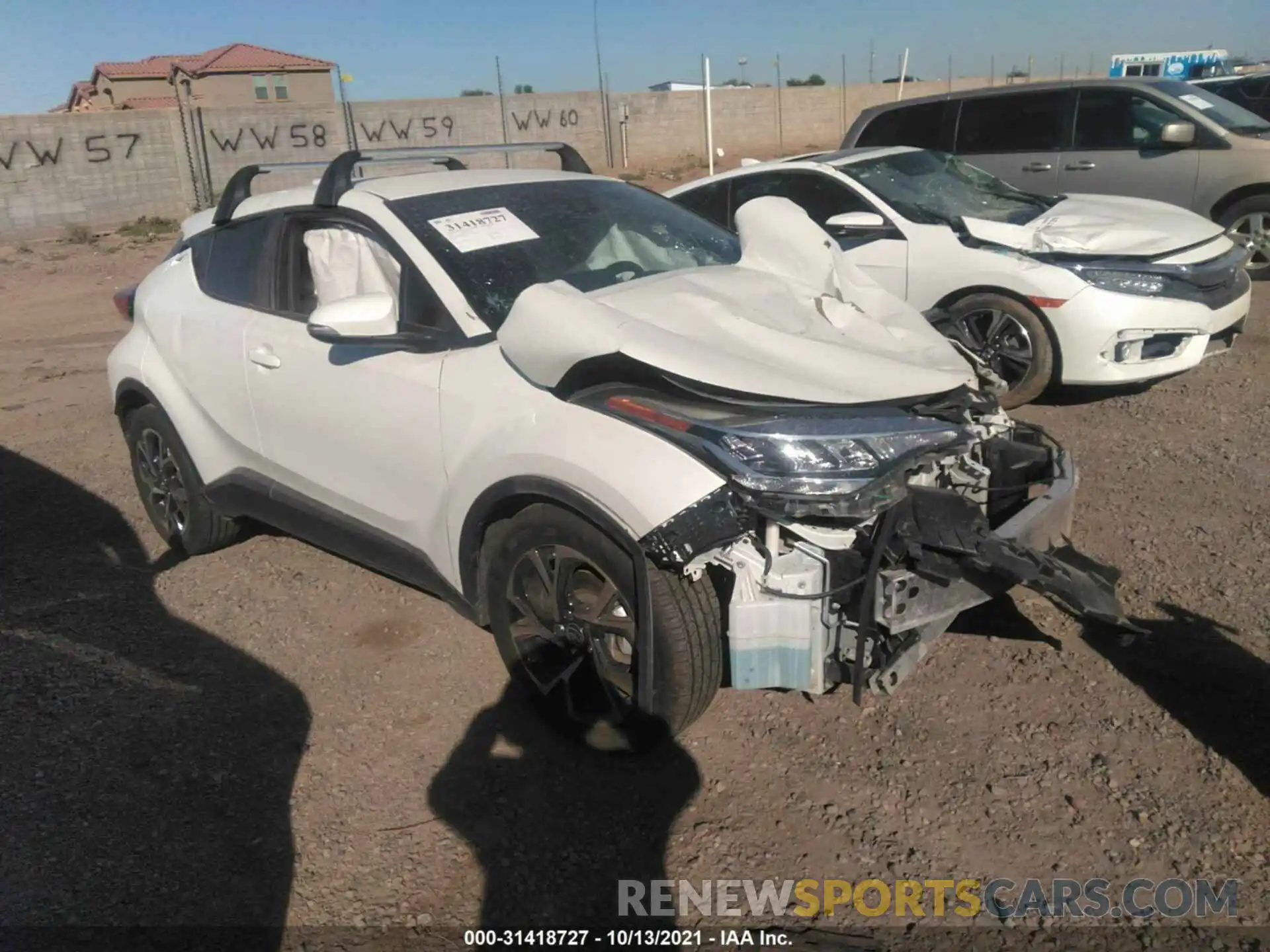 1 Photograph of a damaged car JTNKHMBX7L1087070 TOYOTA C-HR 2020