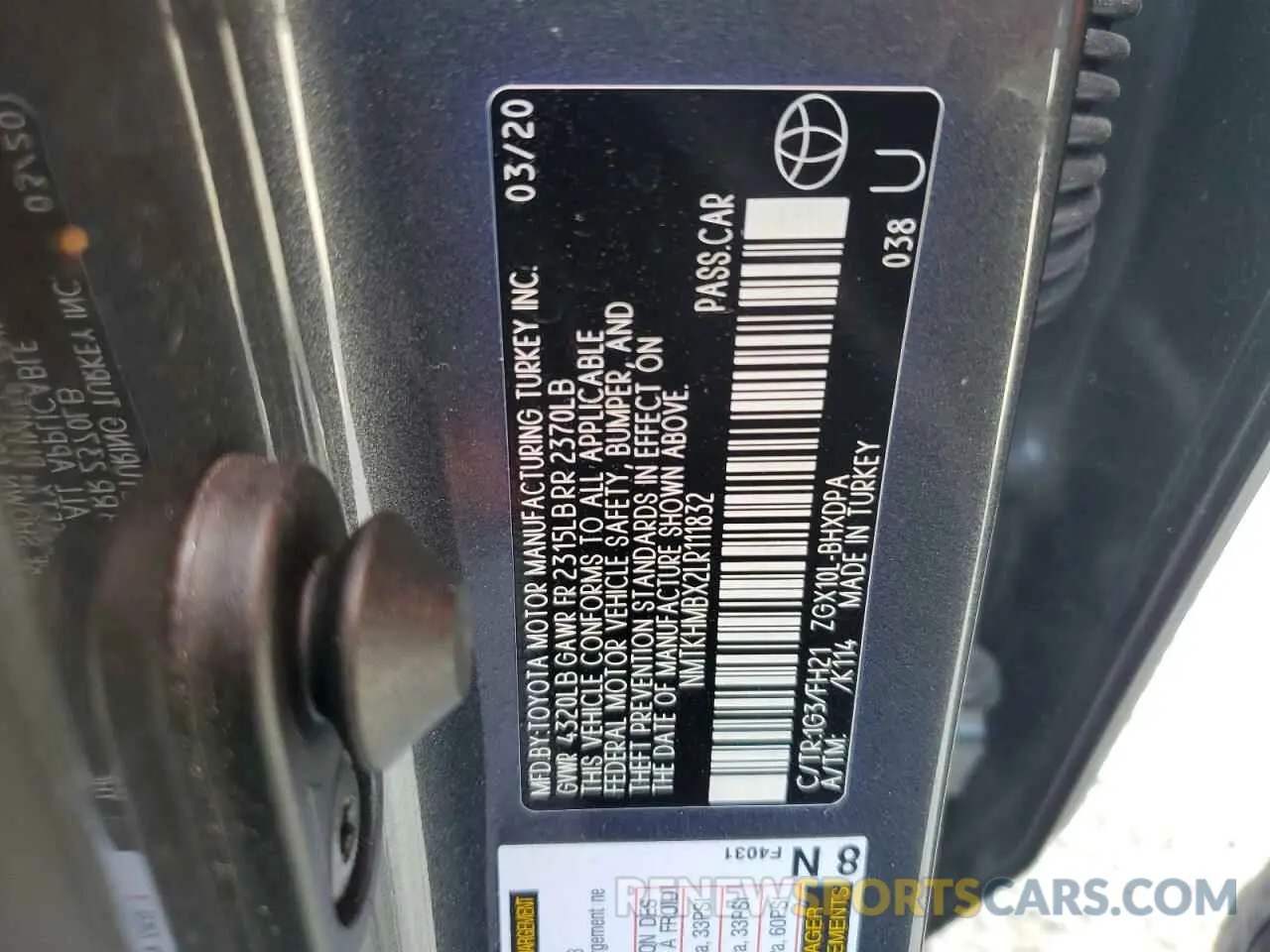 14 Photograph of a damaged car NMTKHMBX2LR111832 TOYOTA C-HR 2020
