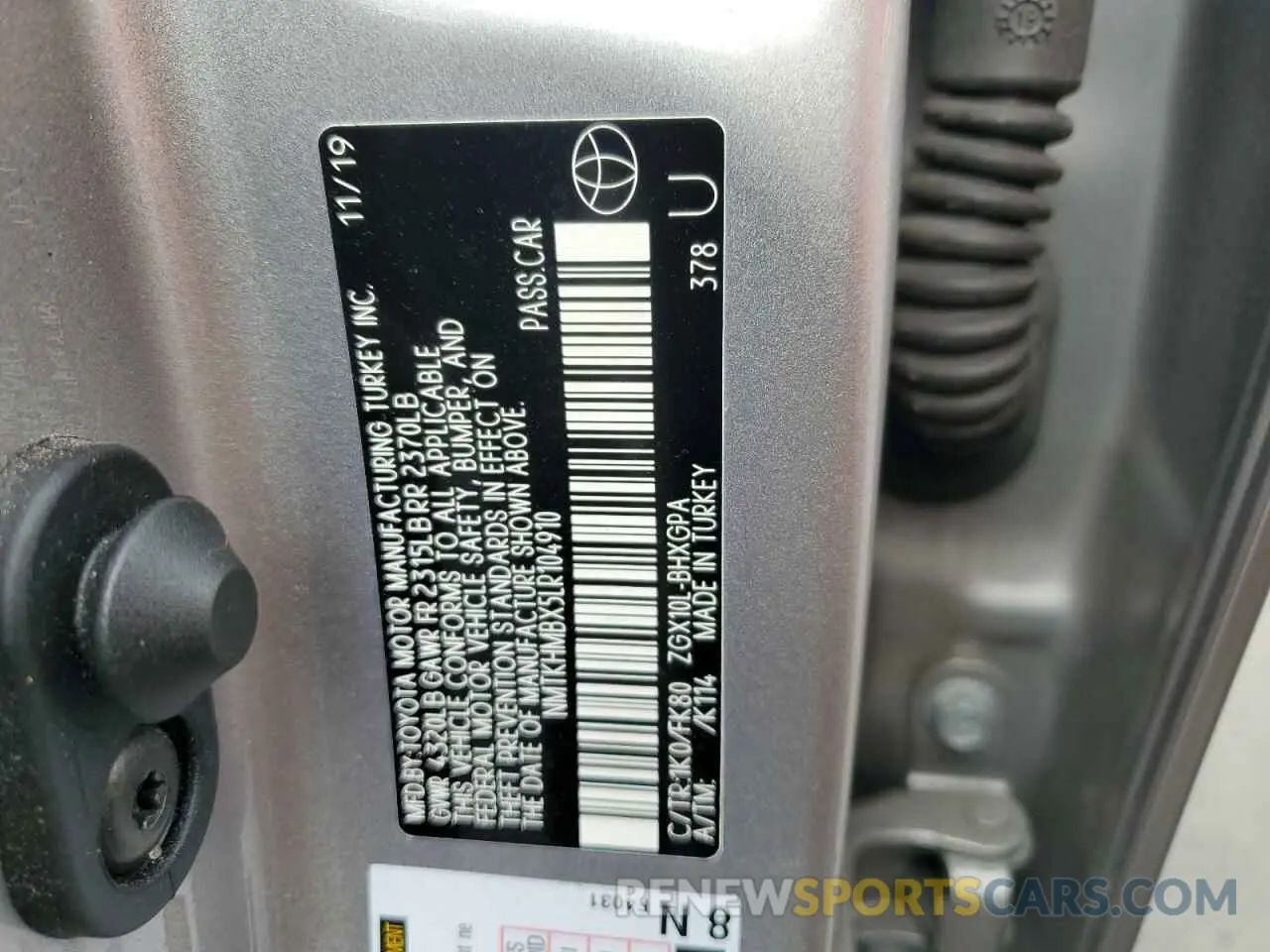 13 Photograph of a damaged car NMTKHMBX5LR104910 TOYOTA C-HR 2020