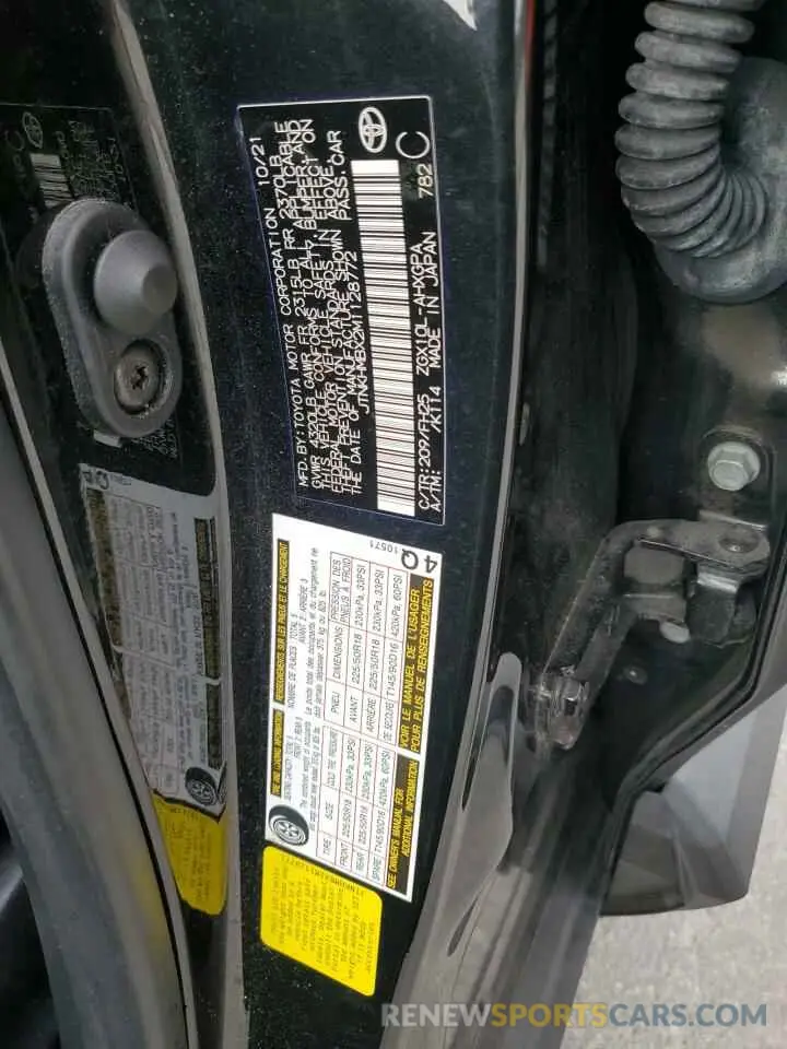 12 Photograph of a damaged car JTNKHMBX2M1128772 TOYOTA C-HR 2021