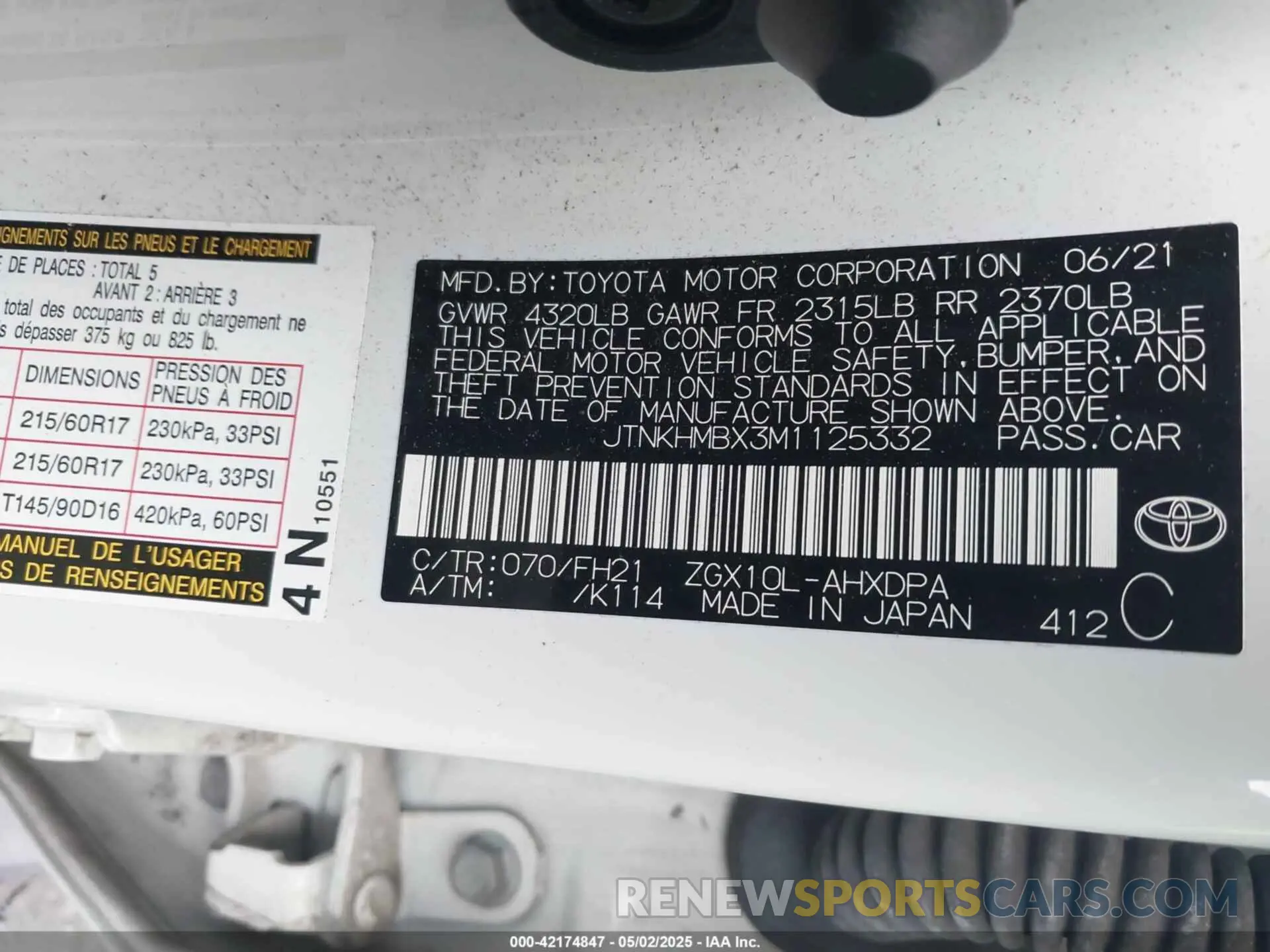 9 Photograph of a damaged car JTNKHMBX3M1125332 TOYOTA C-HR 2021