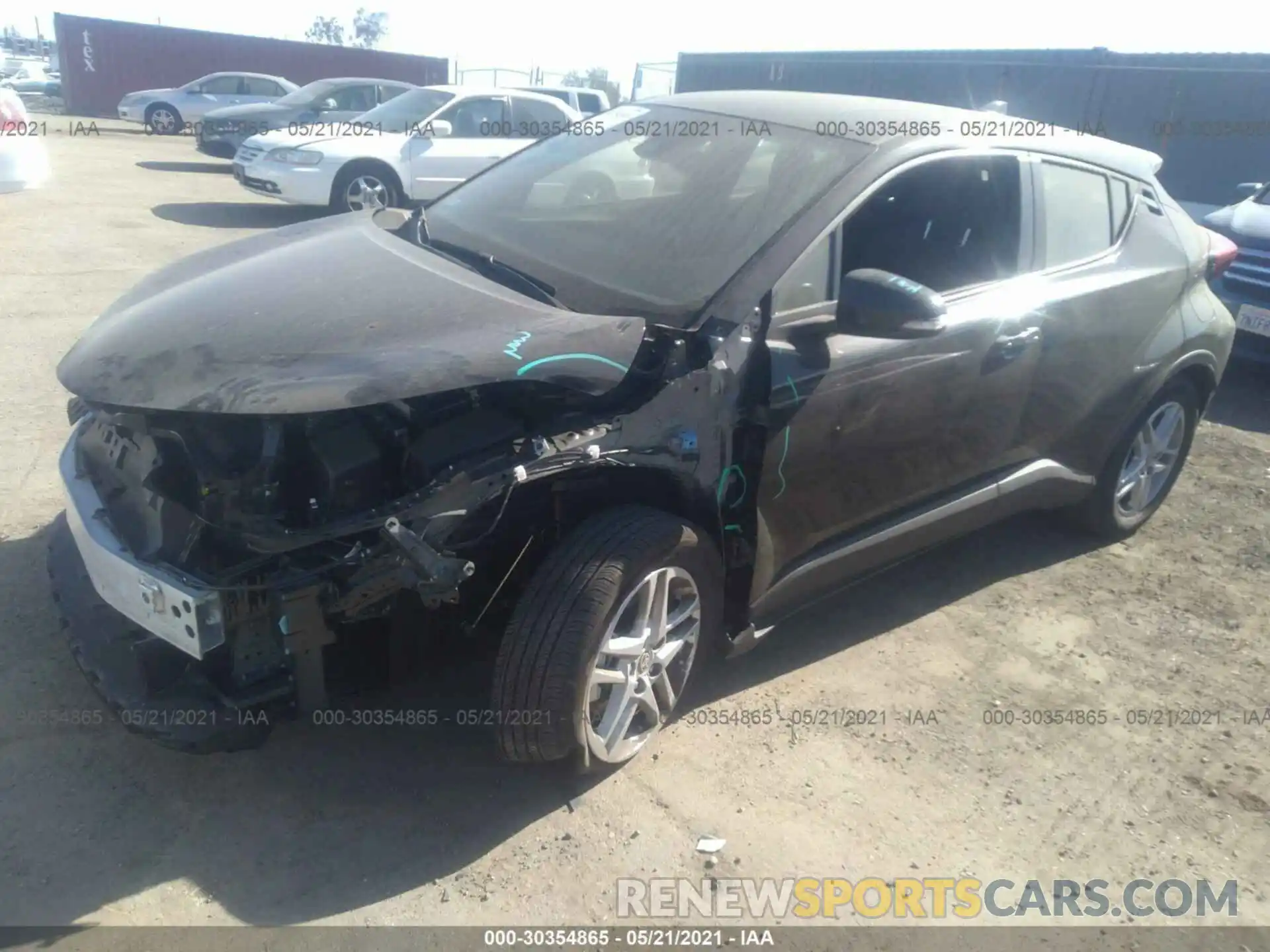 2 Photograph of a damaged car JTNKHMBX4M1104411 TOYOTA C-HR 2021