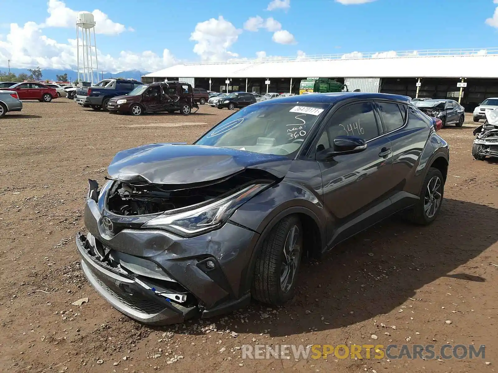 2 Photograph of a damaged car JTNKHMBX9M1095012 TOYOTA C-HR 2021