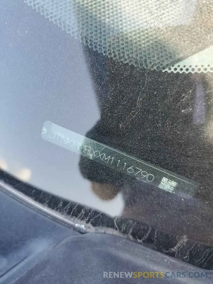 12 Photograph of a damaged car JTNKHMBXXM1116790 TOYOTA C-HR 2021
