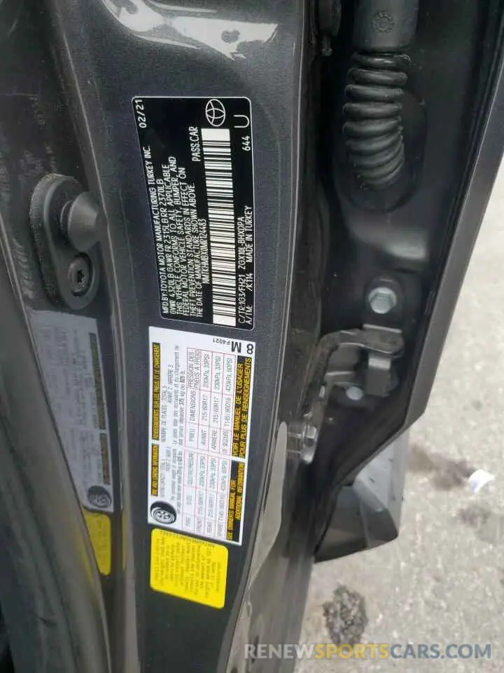 13 Photograph of a damaged car NMTKHMBX0MR124483 TOYOTA C-HR 2021