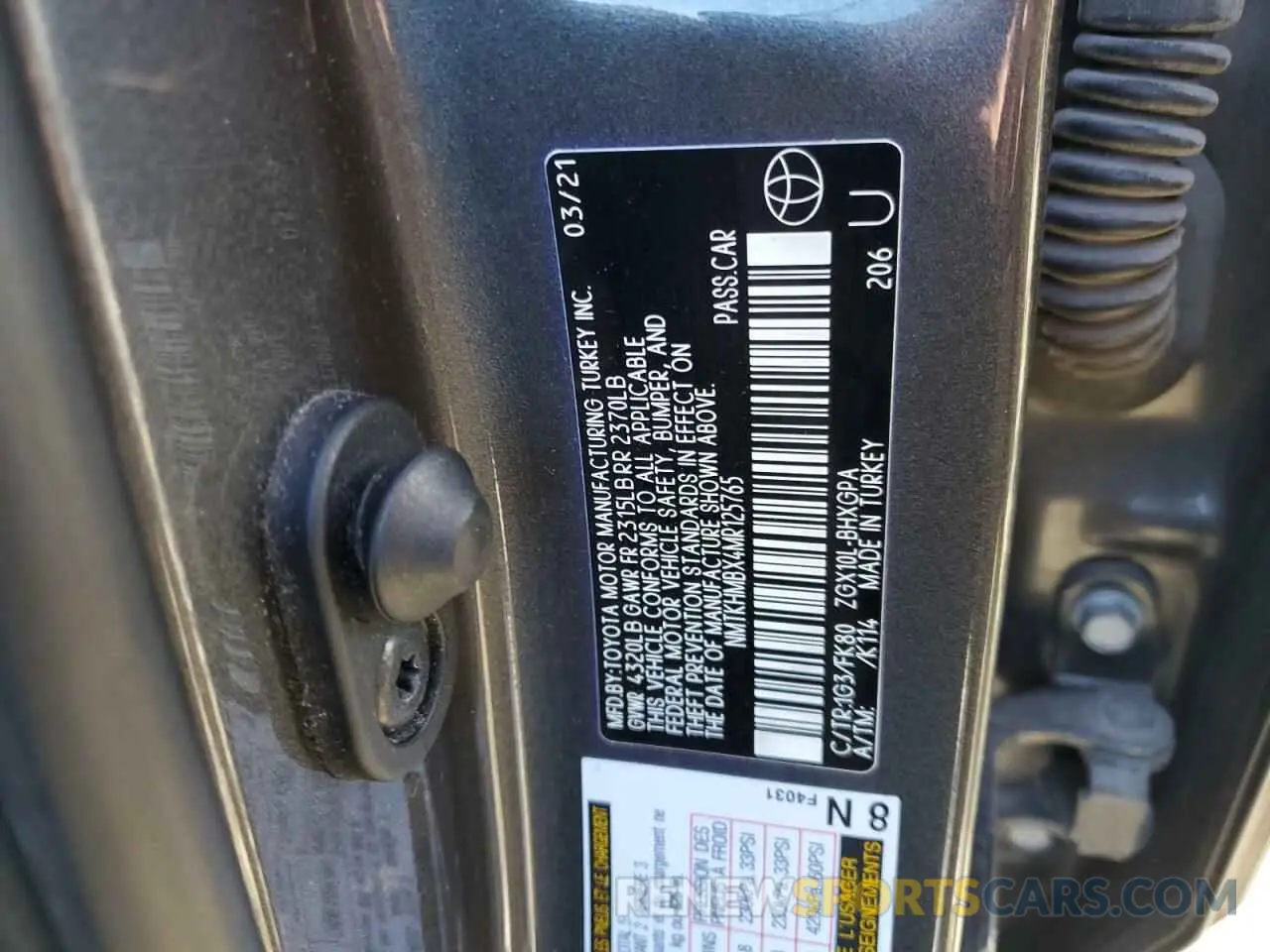 15 Photograph of a damaged car NMTKHMBX4MR125765 TOYOTA C-HR 2021