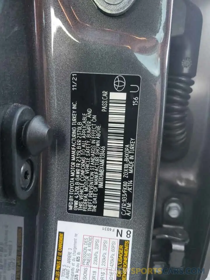 14 Photograph of a damaged car NMTKHMBX4MR138466 TOYOTA C-HR 2021