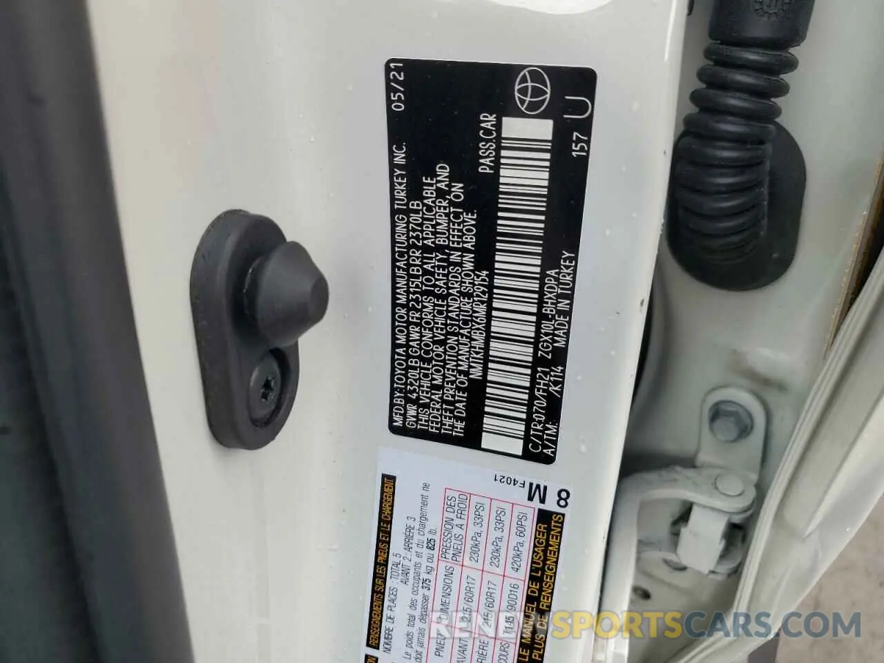 12 Photograph of a damaged car NMTKHMBX6MR129154 TOYOTA C-HR 2021