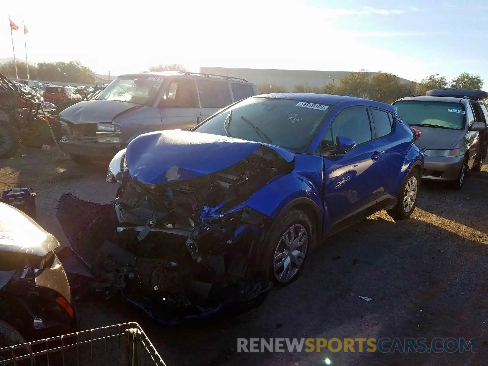 2 Photograph of a damaged car JTNKHMBX6K1029806 TOYOTA C-HR XLE 2019