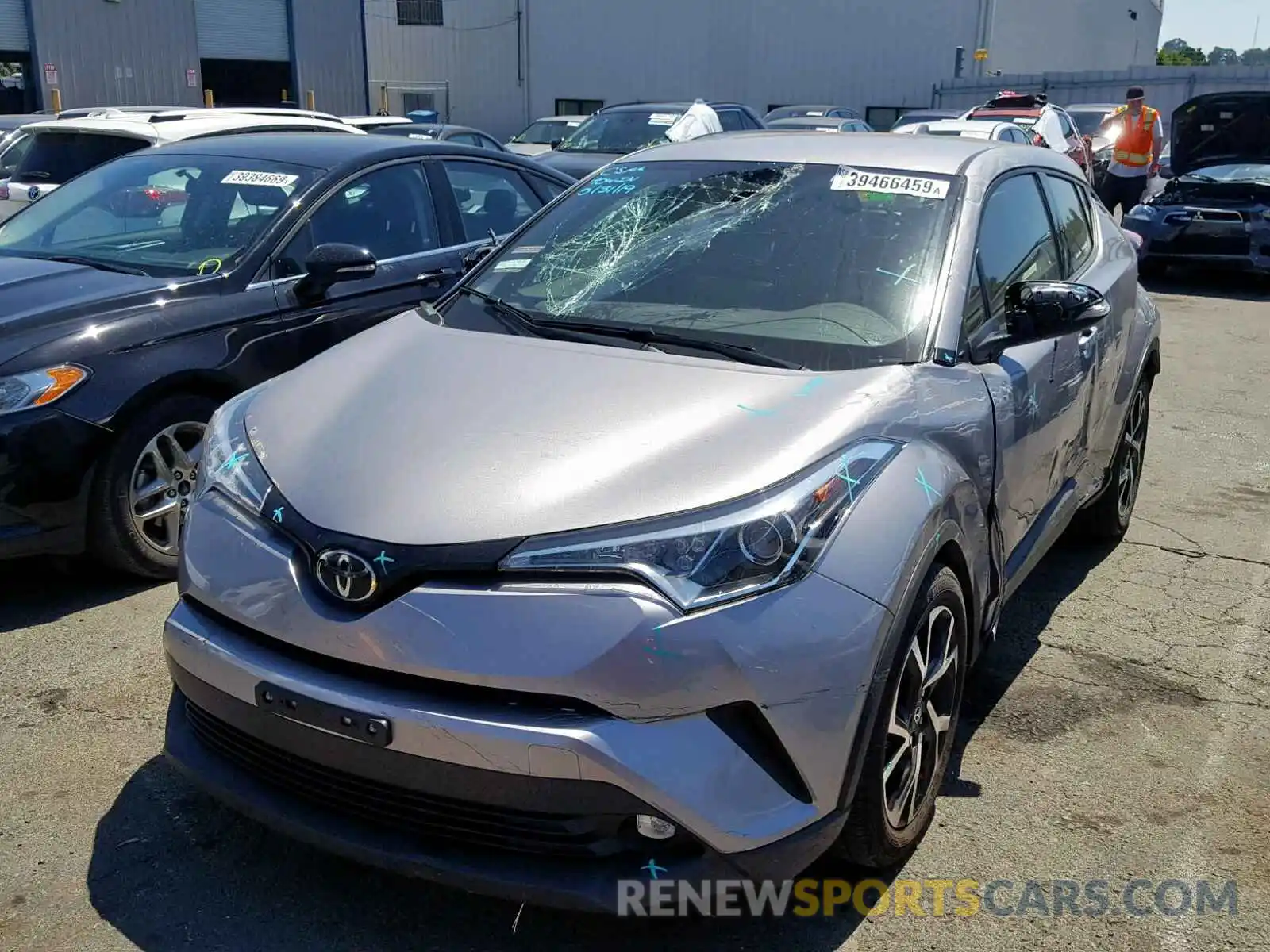 2 Photograph of a damaged car JTNKHMBX9K1026804 TOYOTA C-HR XLE 2019