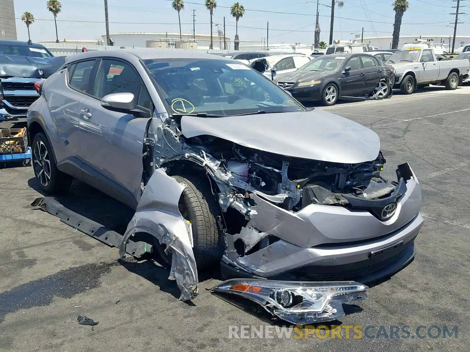 1 Photograph of a damaged car JTNKHMBX9K1030545 TOYOTA C-HR XLE 2019