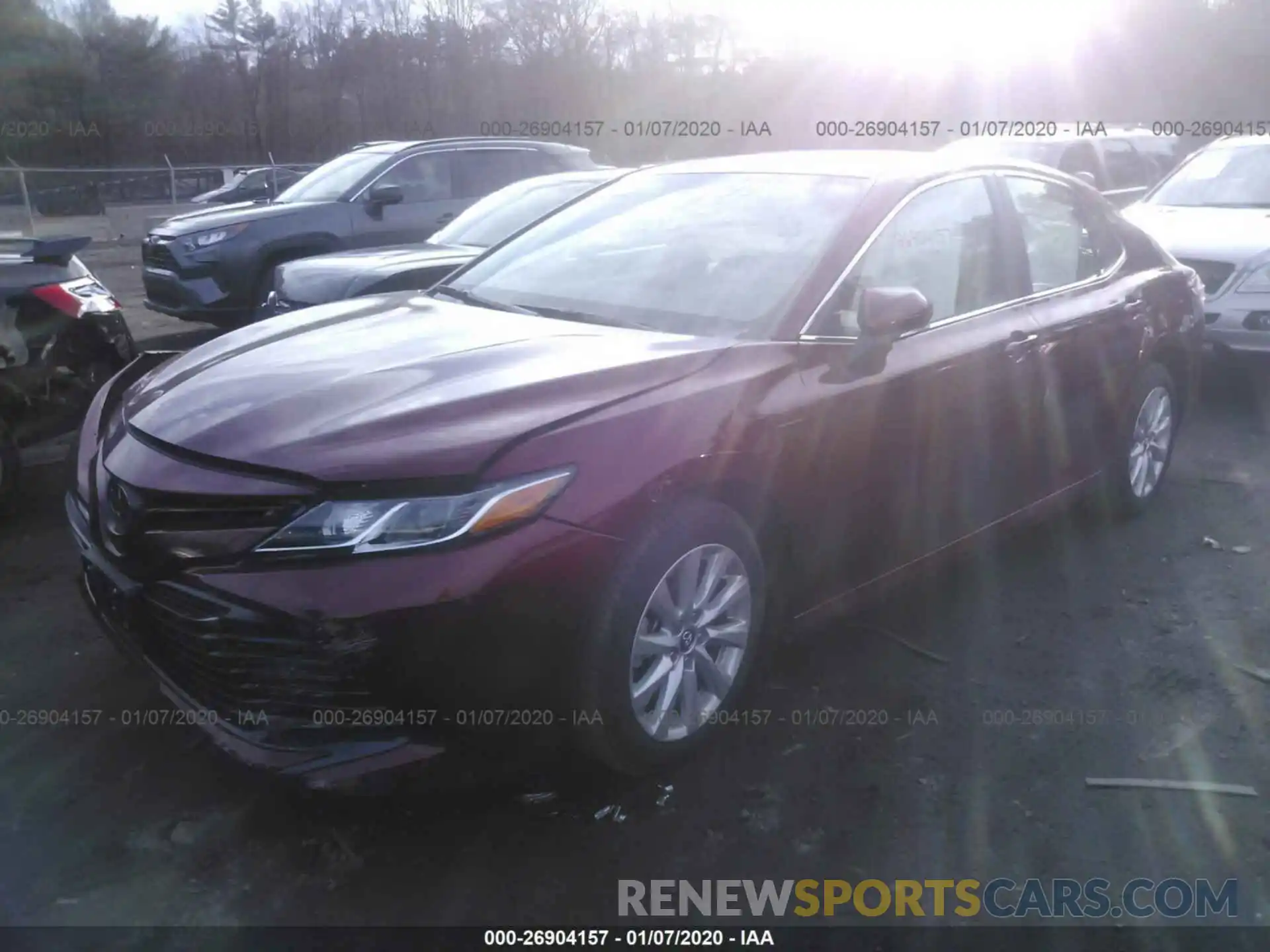 2 Photograph of a damaged car 4T1B11HK0KU740544 TOYOTA CAMRY 2019