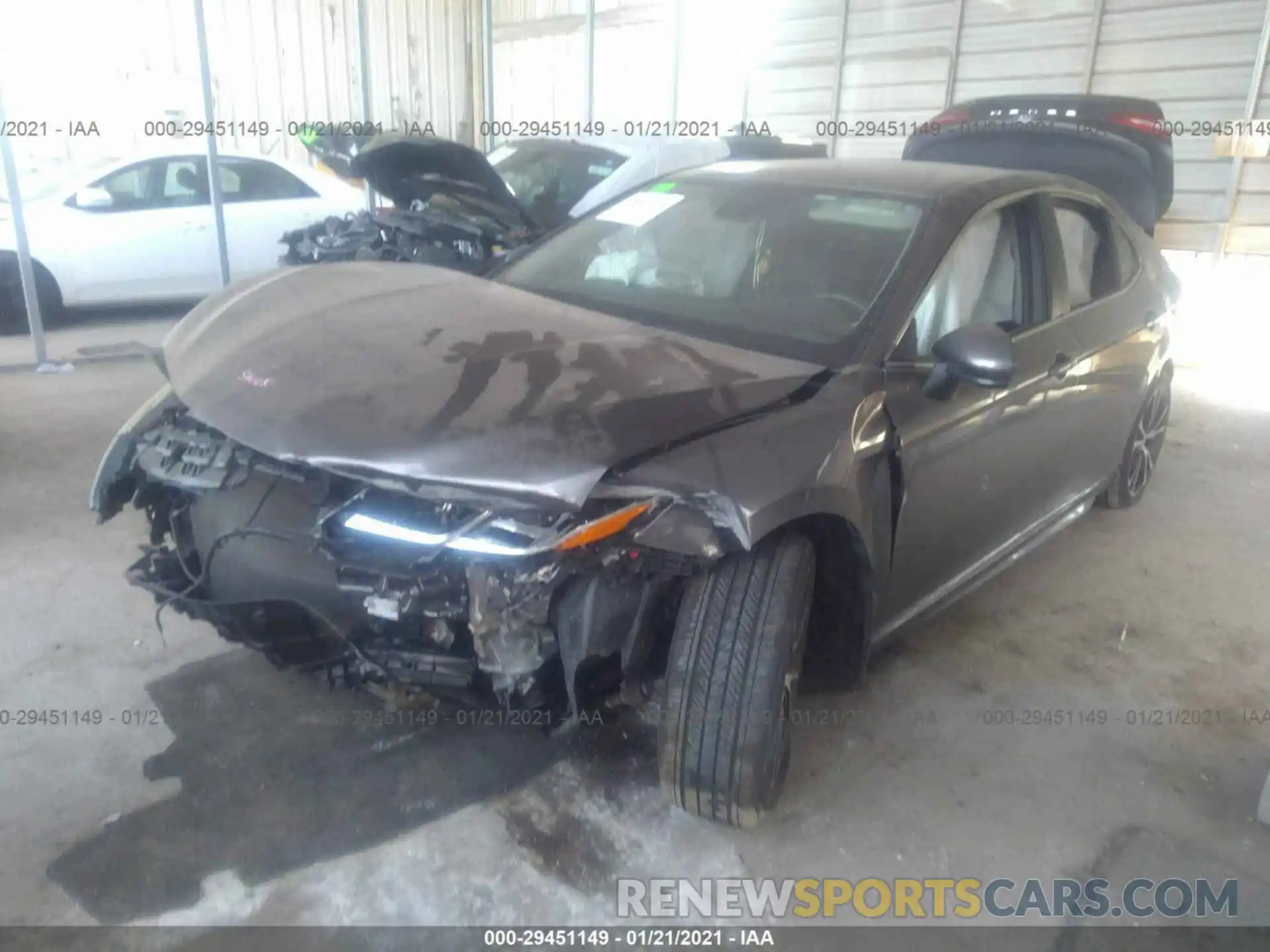 2 Photograph of a damaged car 4T1B11HK1KU693654 TOYOTA CAMRY 2019