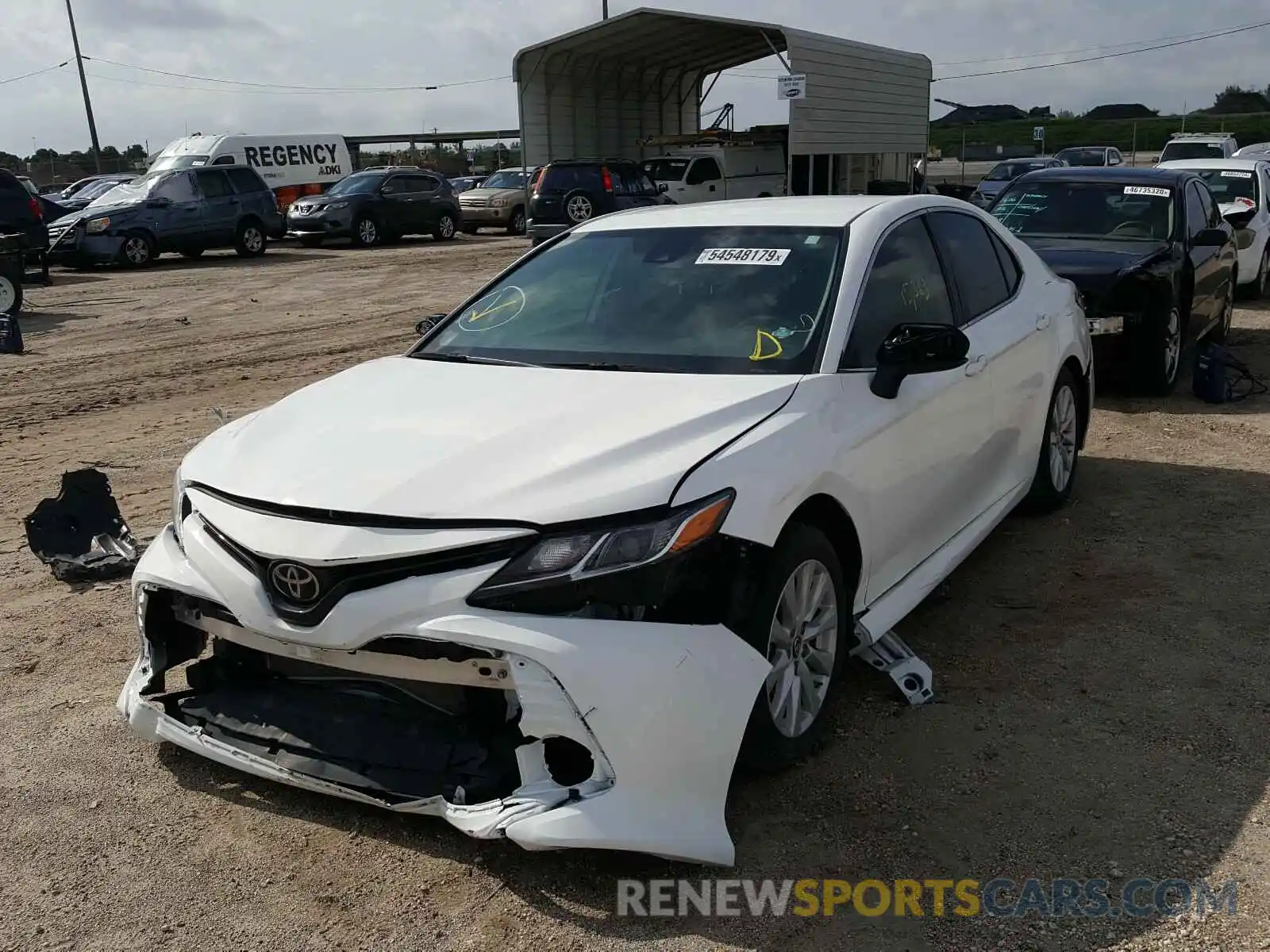 2 Photograph of a damaged car 4T1B11HK2KU186620 TOYOTA CAMRY 2019