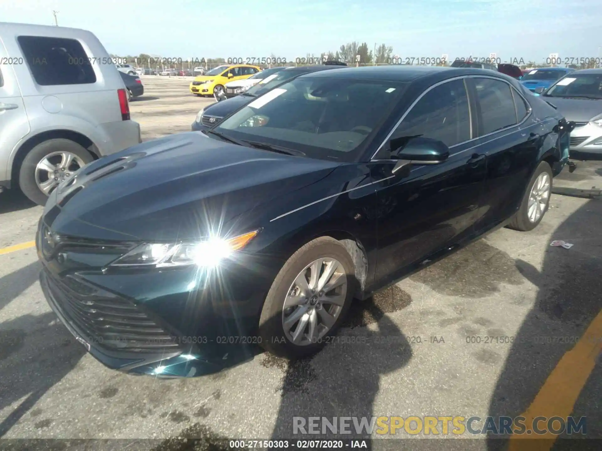 2 Photograph of a damaged car 4T1B11HK3KU291652 TOYOTA CAMRY 2019