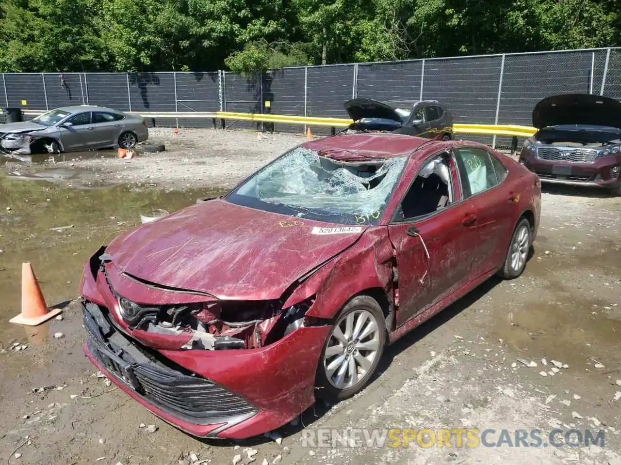 2 Photograph of a damaged car 4T1B11HK3KU791584 TOYOTA CAMRY 2019