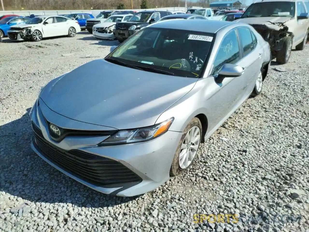 2 Photograph of a damaged car 4T1B11HK4KU254318 TOYOTA CAMRY 2019