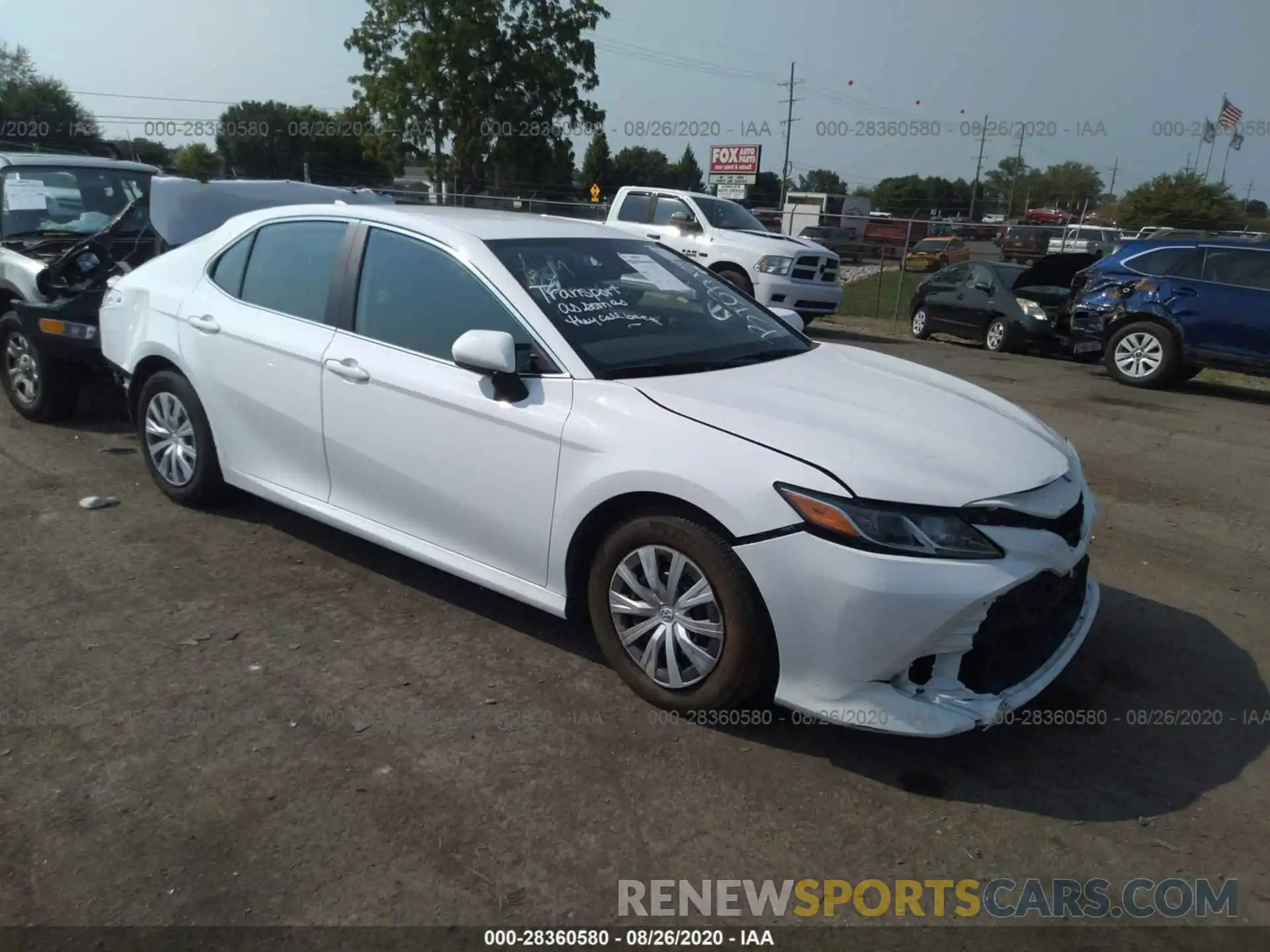 1 Photograph of a damaged car 4T1B11HK4KU778794 TOYOTA CAMRY 2019