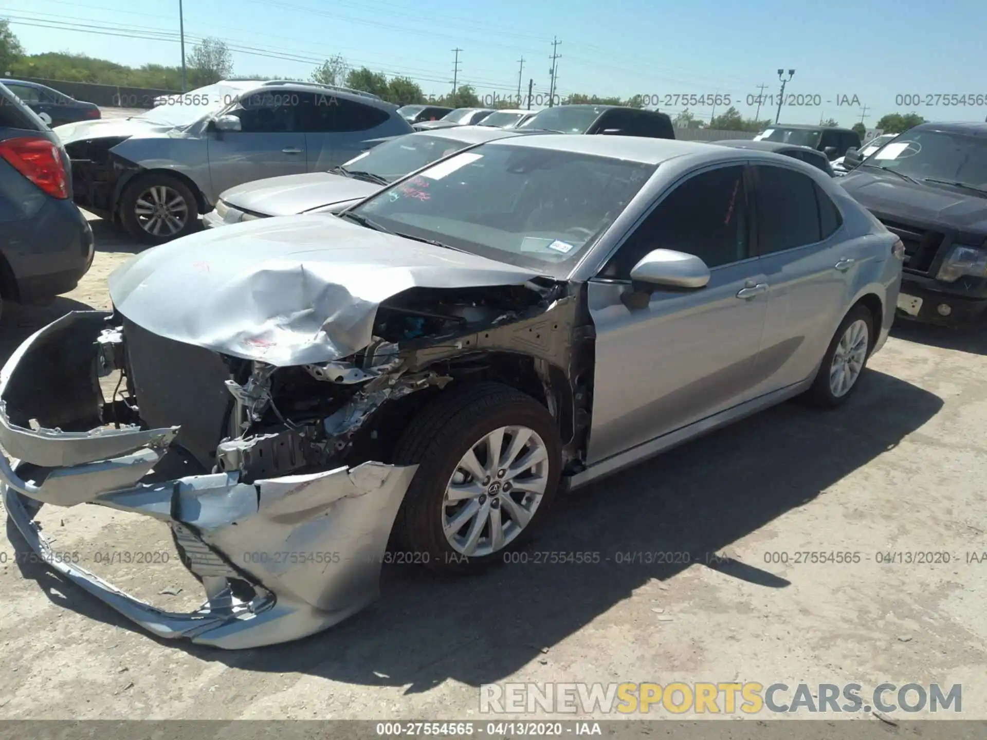 2 Photograph of a damaged car 4T1B11HK4KU846155 TOYOTA CAMRY 2019