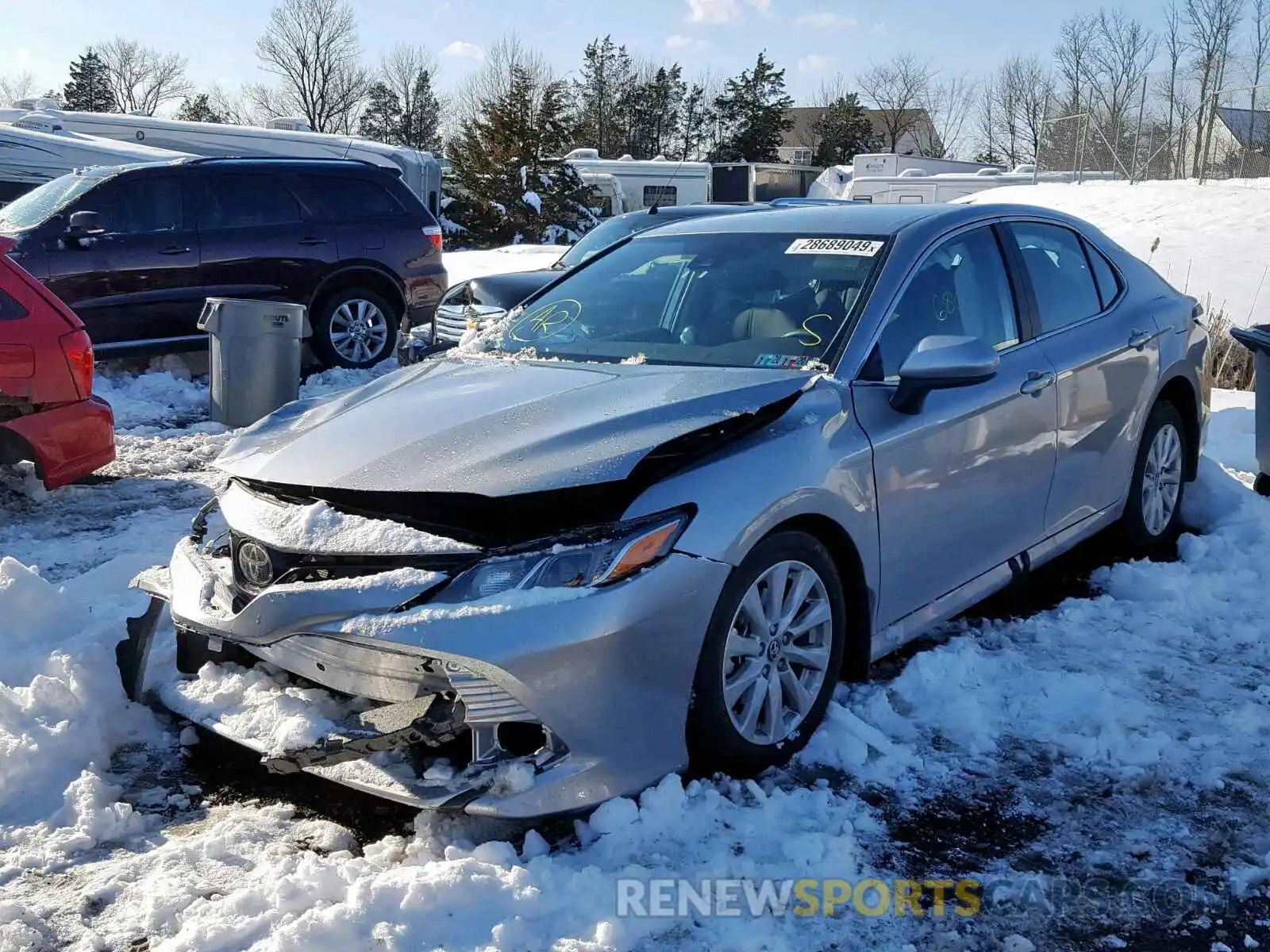 2 Photograph of a damaged car 4T1B11HK5KU741575 TOYOTA CAMRY 2019