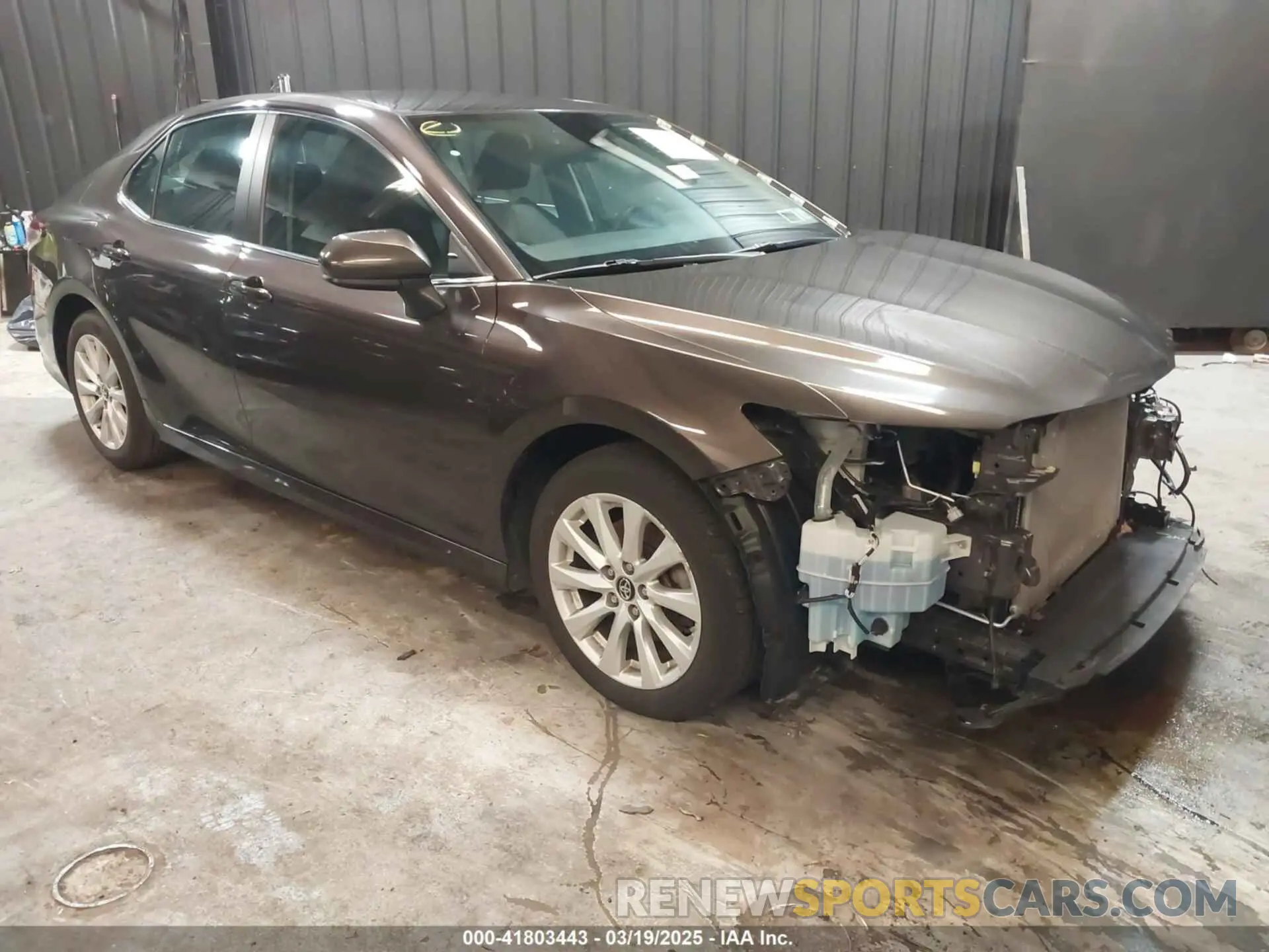 1 Photograph of a damaged car 4T1B11HK5KU852482 TOYOTA CAMRY 2019