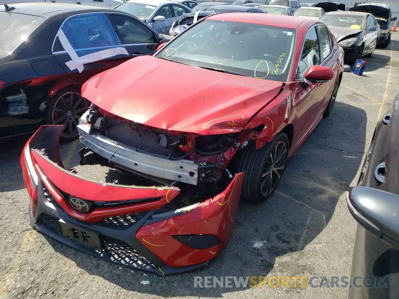 2 Photograph of a damaged car 4T1B11HK6KU234507 TOYOTA CAMRY 2019