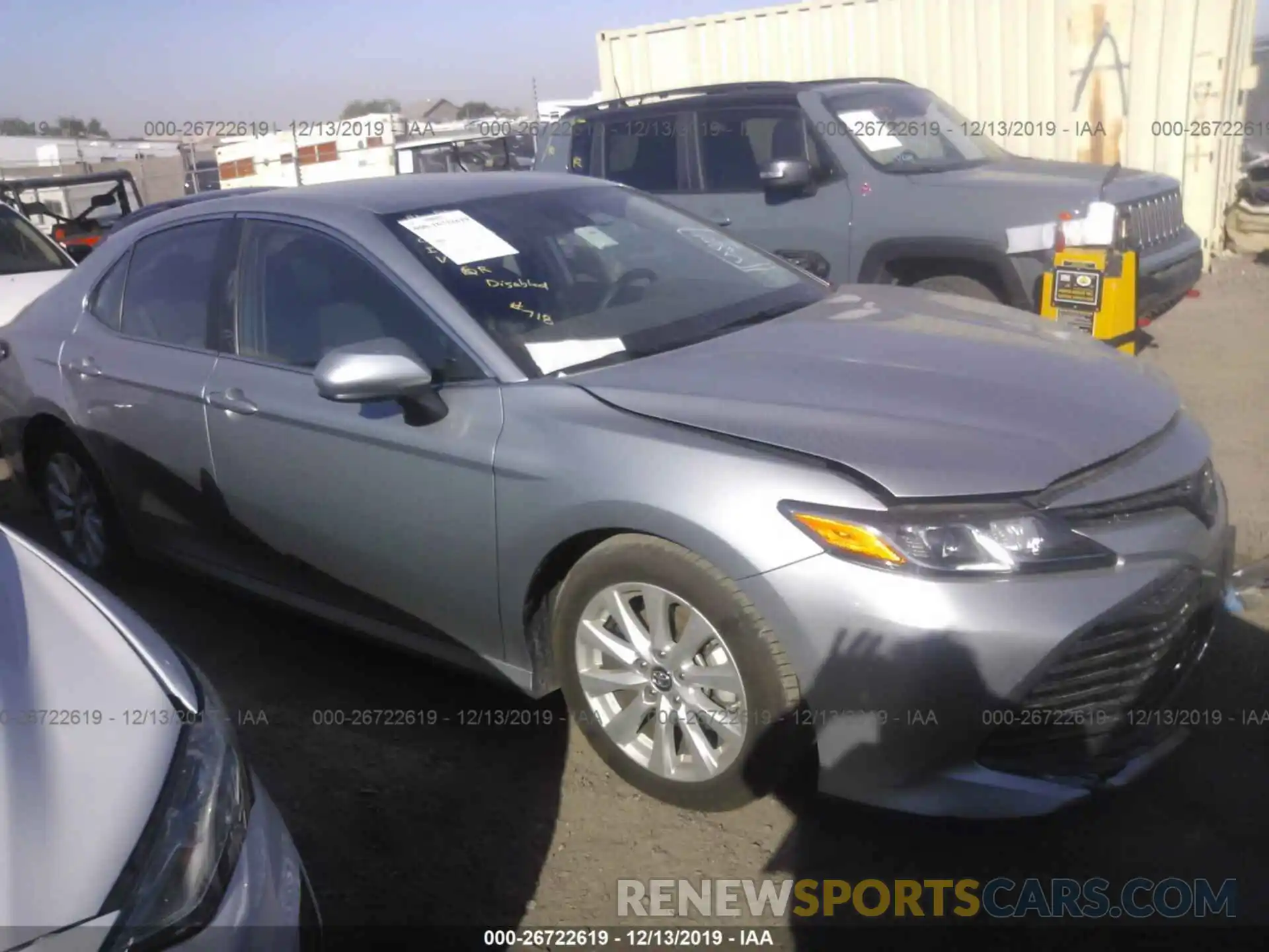 1 Photograph of a damaged car 4T1B11HK6KU241652 TOYOTA CAMRY 2019