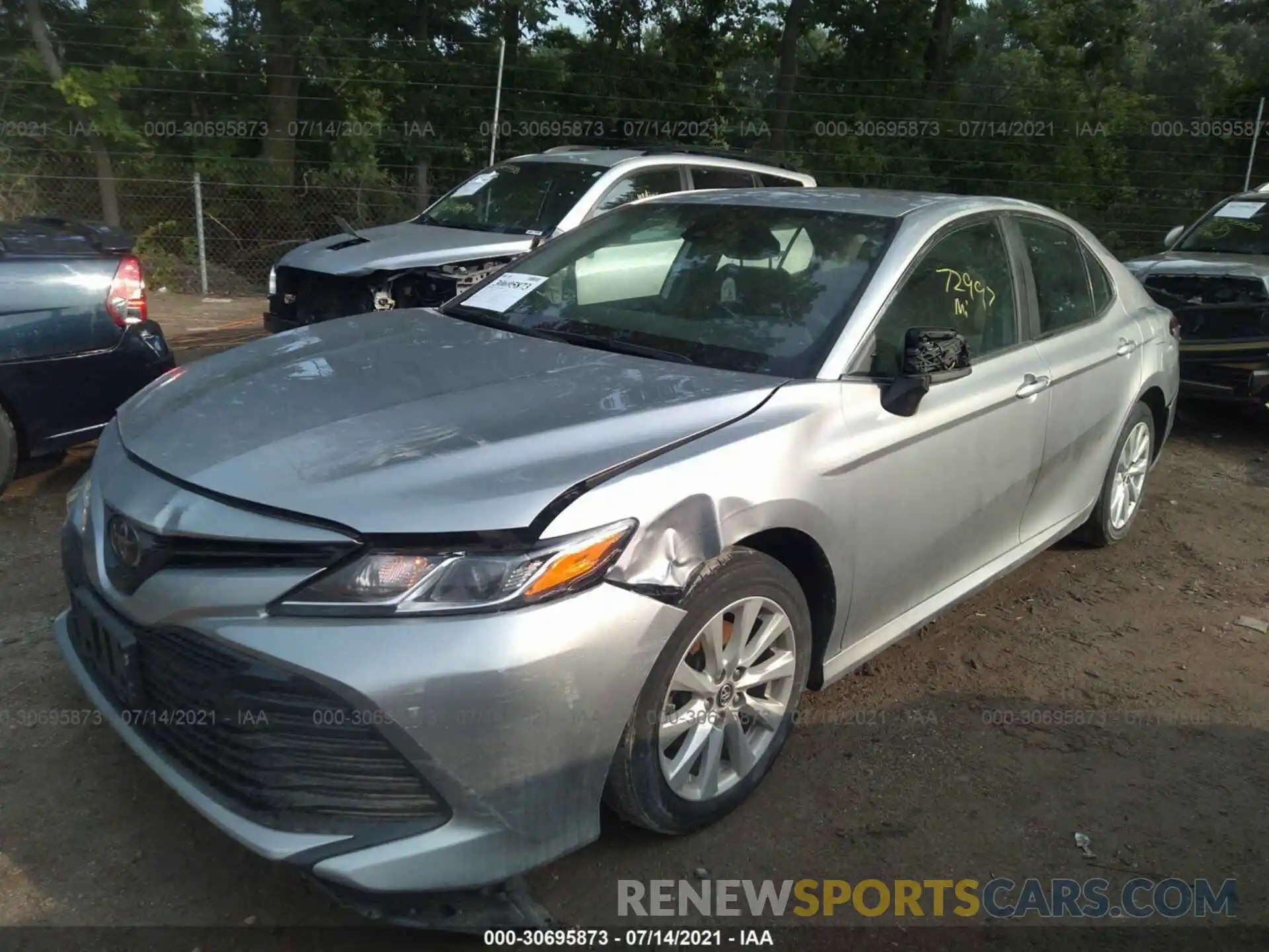 2 Photograph of a damaged car 4T1B11HK6KU258967 TOYOTA CAMRY 2019