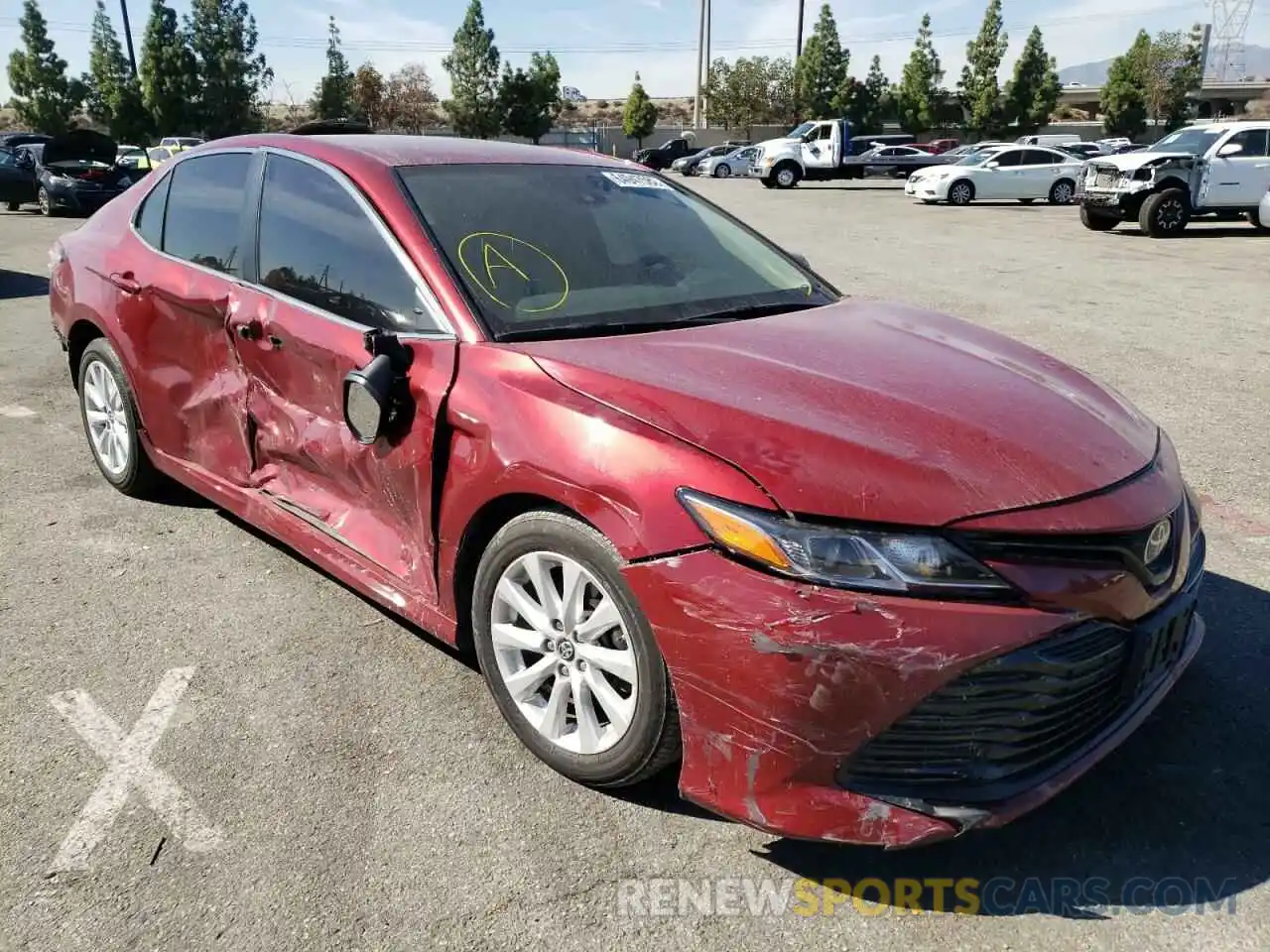 1 Photograph of a damaged car 4T1B11HK6KU730679 TOYOTA CAMRY 2019