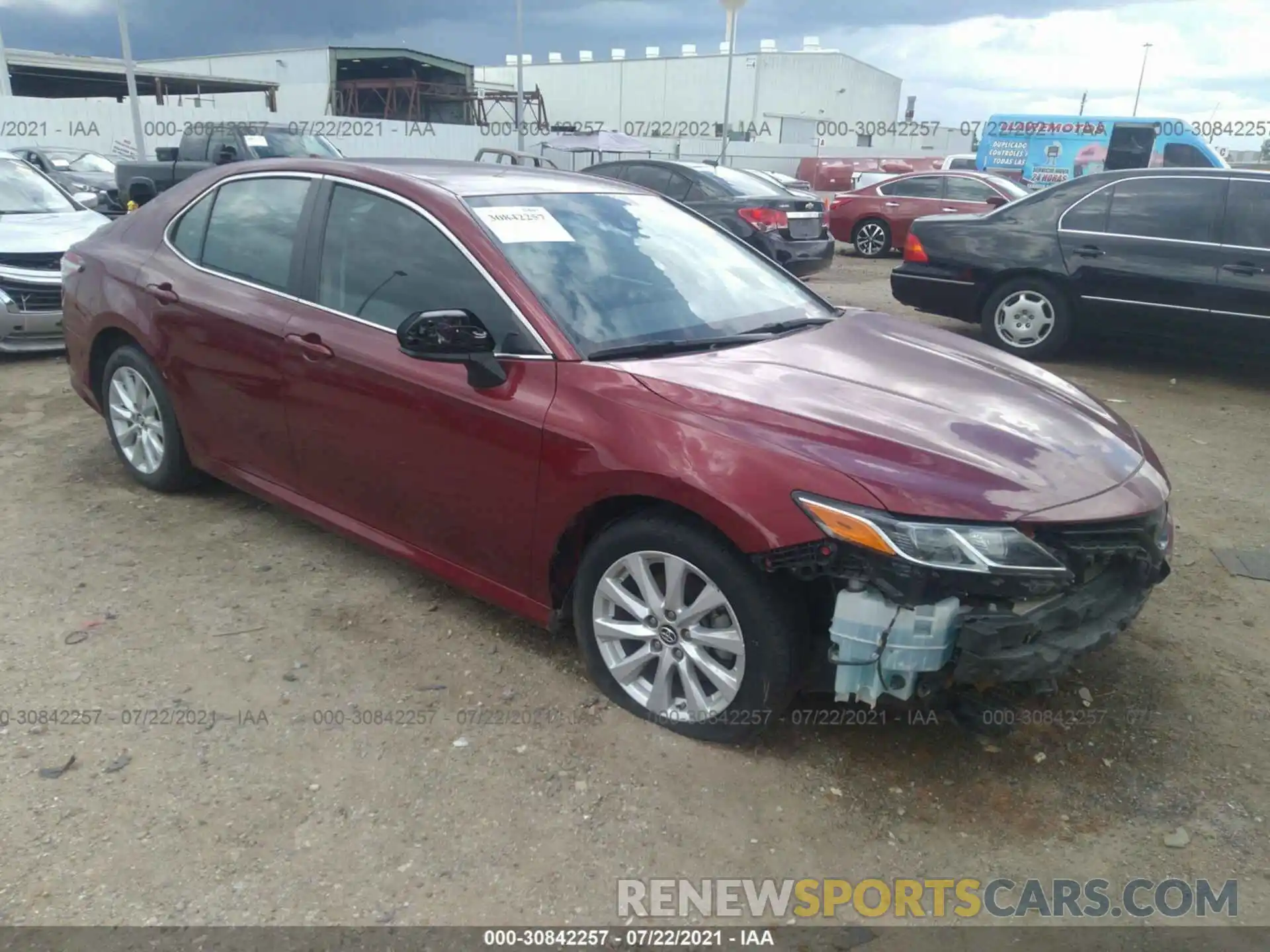 1 Photograph of a damaged car 4T1B11HK6KU744579 TOYOTA CAMRY 2019