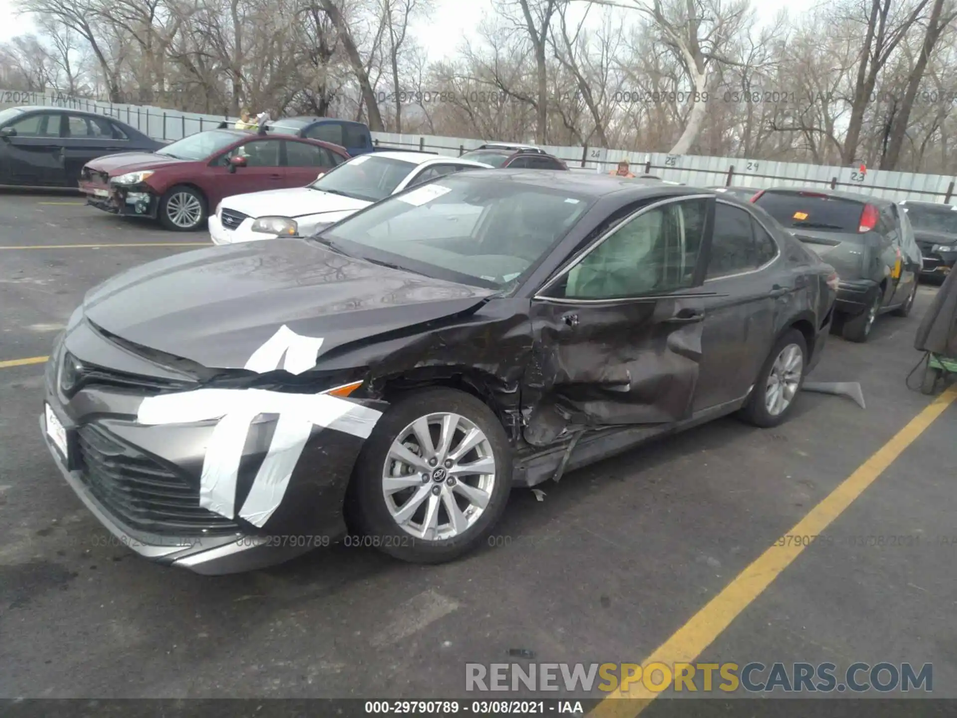 2 Photograph of a damaged car 4T1B11HK6KU823394 TOYOTA CAMRY 2019