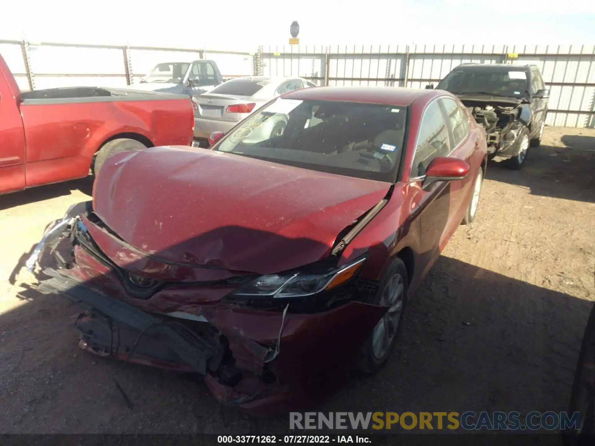 2 Photograph of a damaged car 4T1B11HK6KU836839 TOYOTA CAMRY 2019