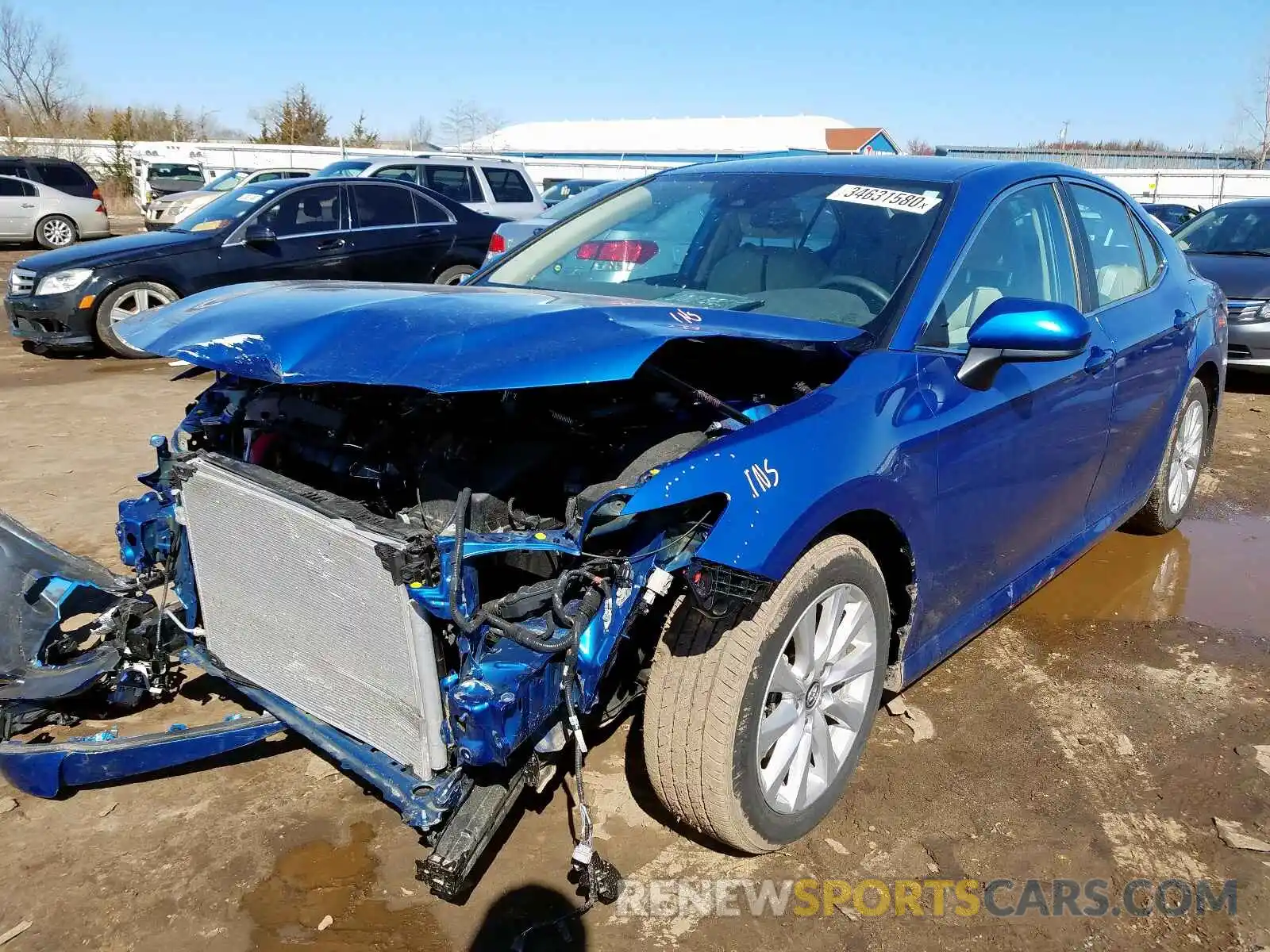 2 Photograph of a damaged car 4T1B11HK7KU160756 TOYOTA CAMRY 2019